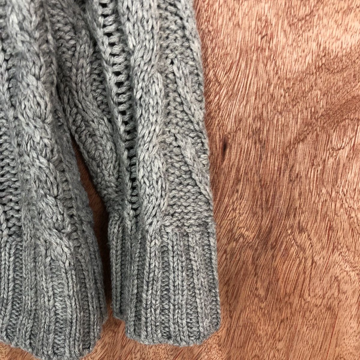 Homespun Knitwear DL Back Number faded Grey cable Knitwear #1617 Size US L / EU 52-54 / 3 - 4 Thumbnail