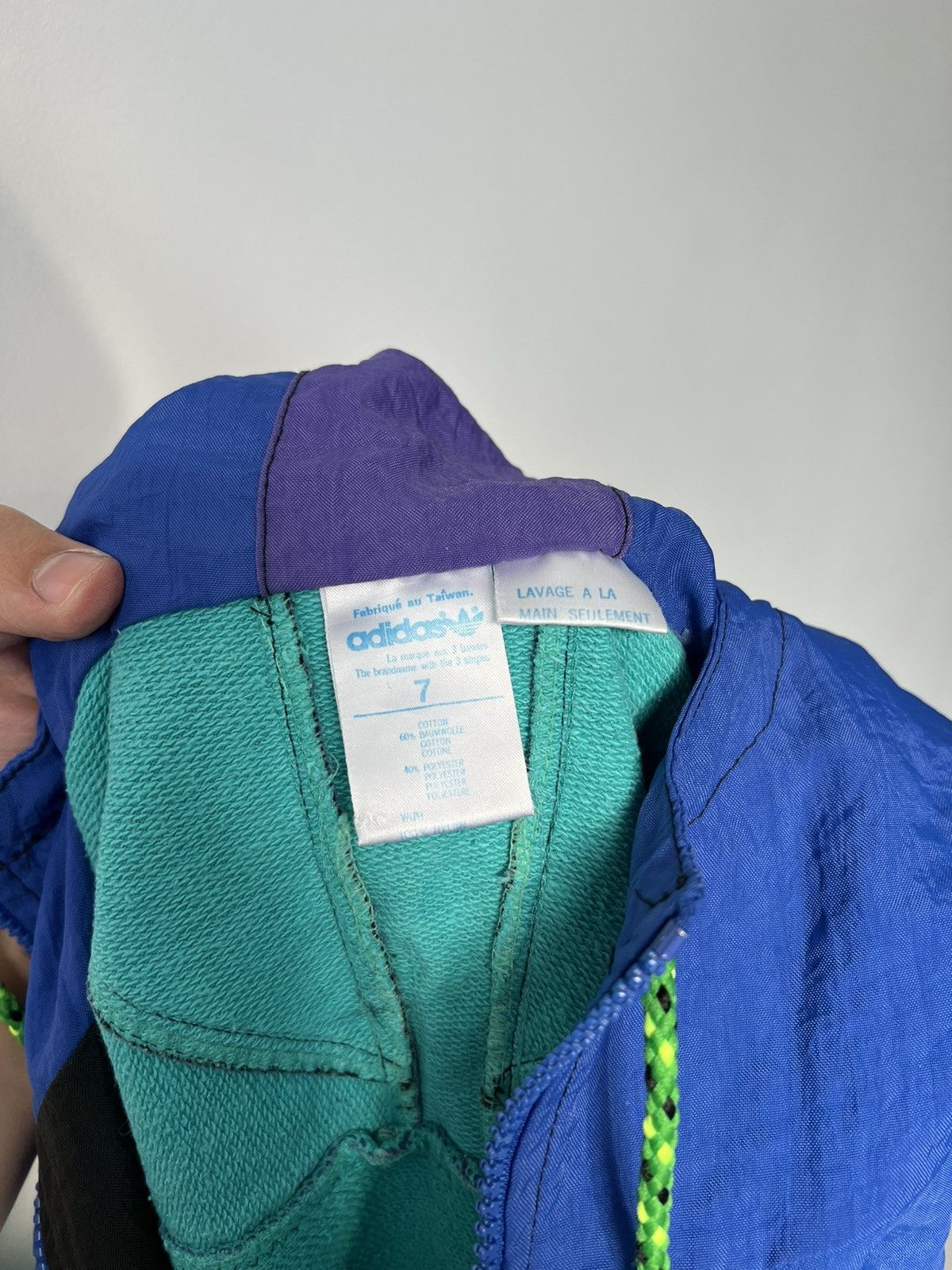 Adidas × Vintage Vintage RARE Adidas Hoodie Anorak Jacket Sweatshirt Size 7 L Size US L / EU 52-54 / 3 - 11 Thumbnail