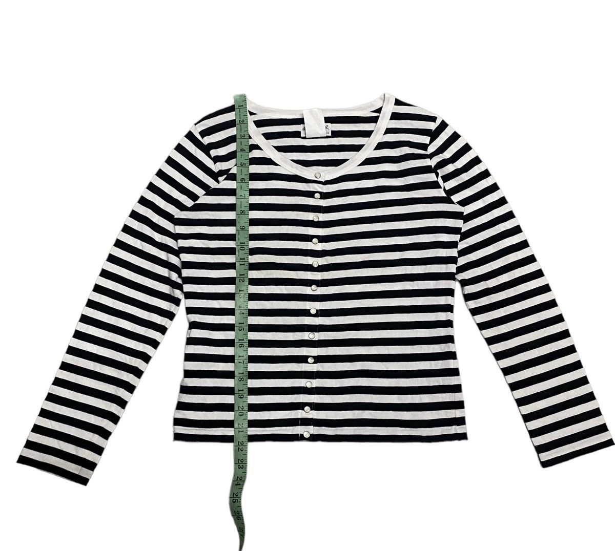 Japanese Brand × Vintage × agnes b. Vintage Agnes.B Longsleeve Shirt Button up Stripe Design Size M / US 6-8 / IT 42-44 - 7 Thumbnail