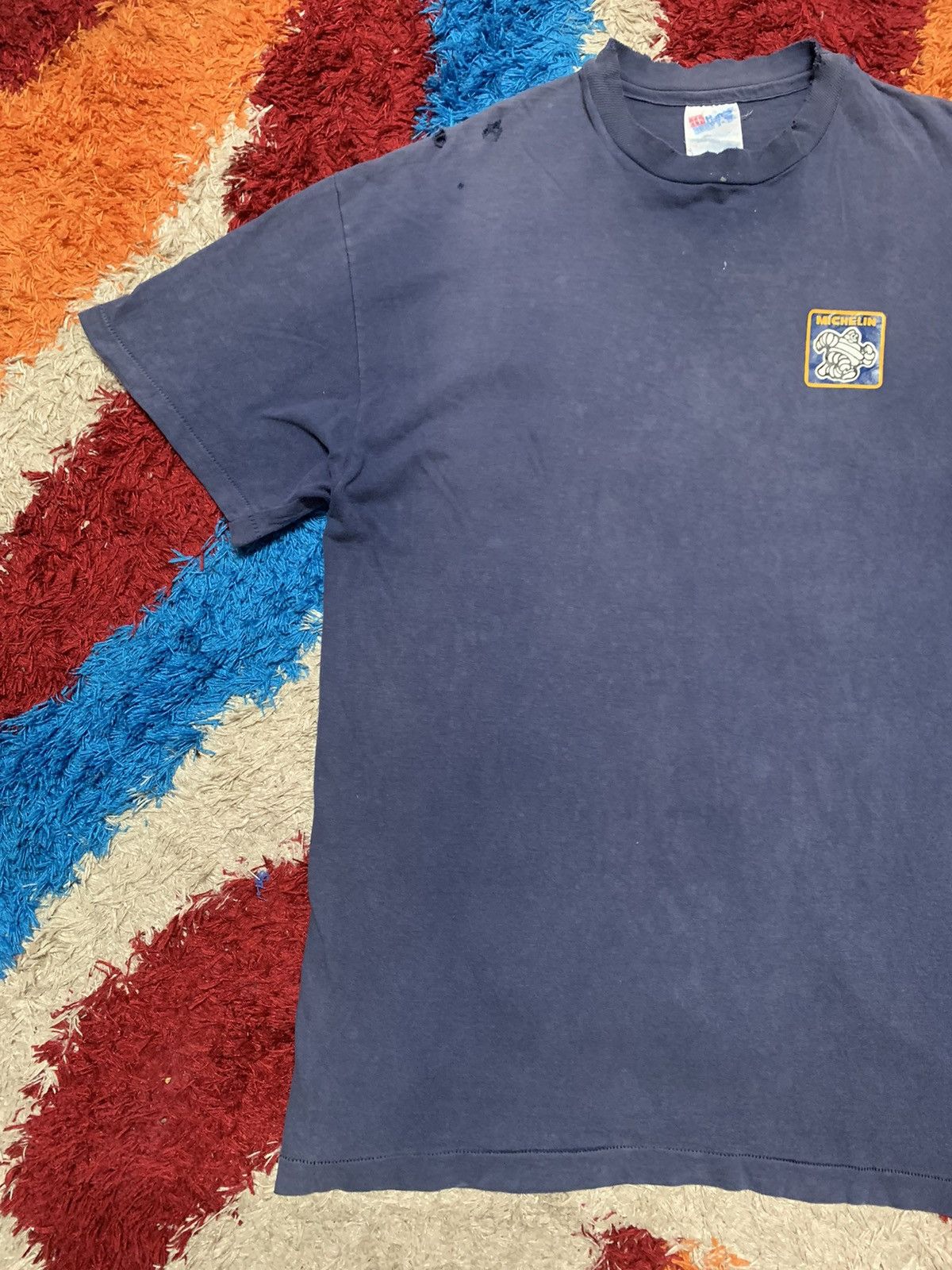 Vintage VINTAGE MICHELIN RACING DISTRESSED T SHIRT Size US L / EU 52-54 / 3 - 4 Thumbnail