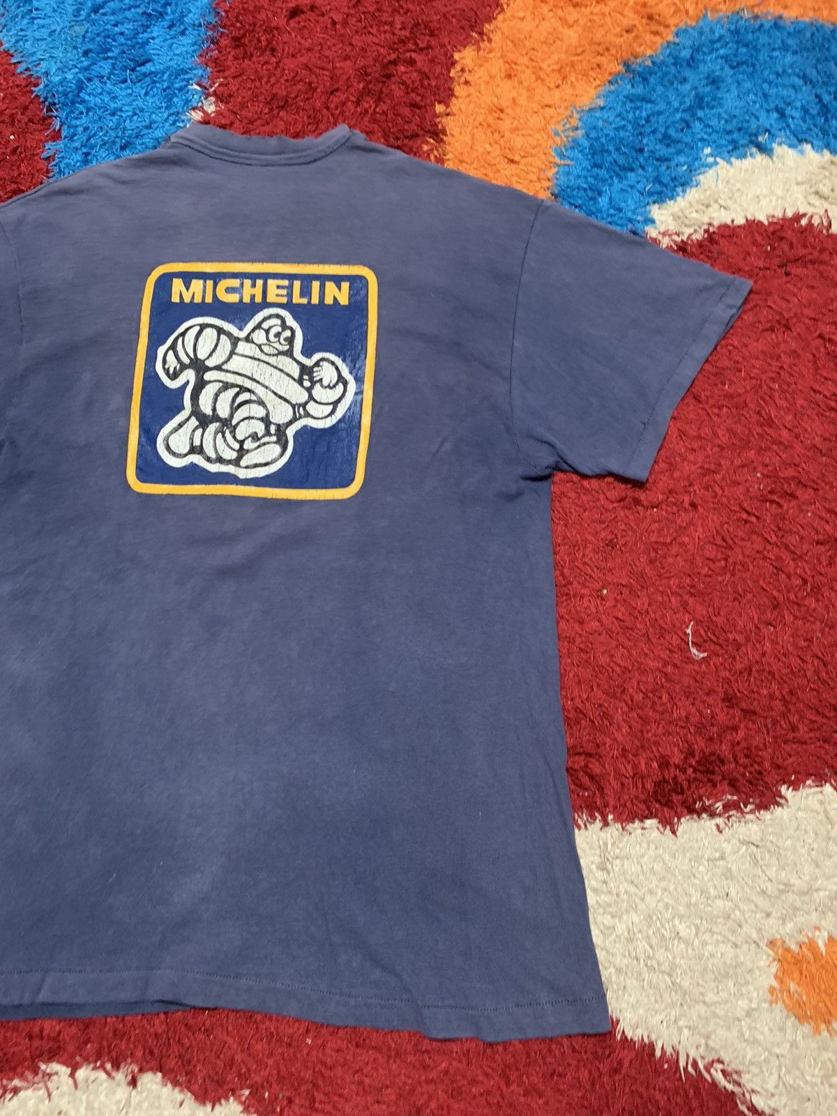 Vintage VINTAGE MICHELIN RACING DISTRESSED T SHIRT Size US L / EU 52-54 / 3 - 19 Thumbnail