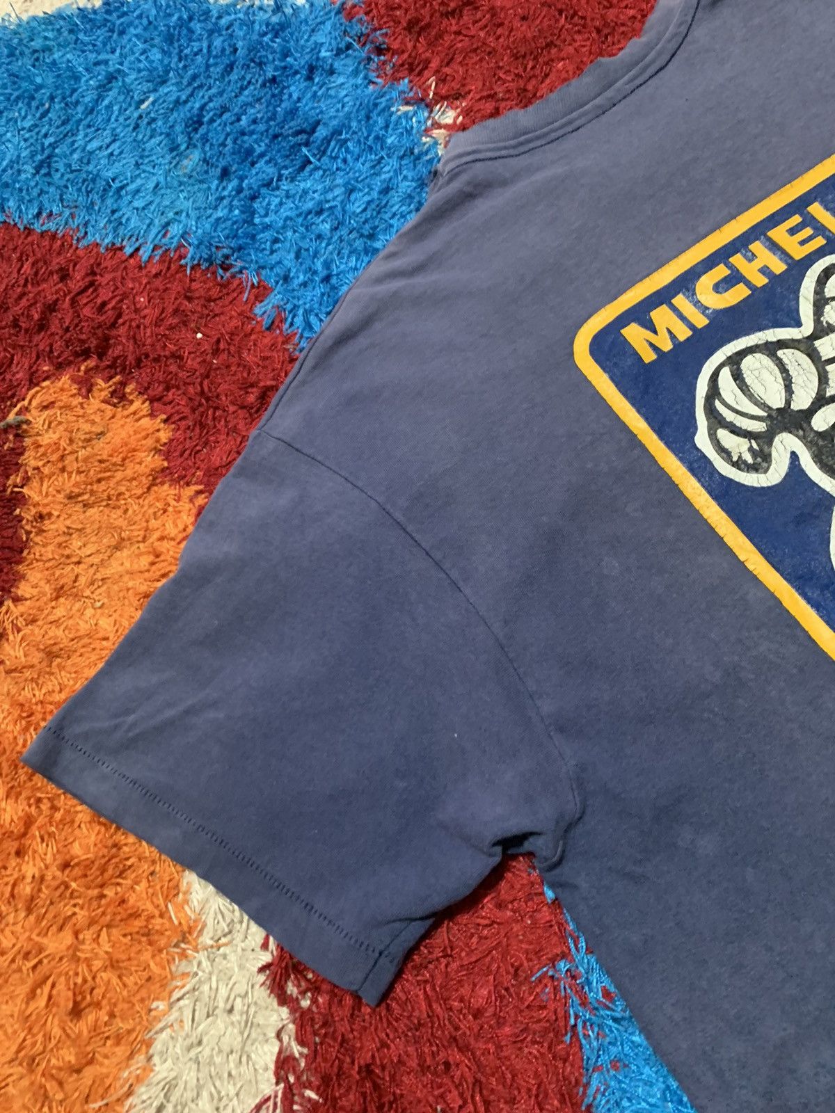 Vintage VINTAGE MICHELIN RACING DISTRESSED T SHIRT Size US L / EU 52-54 / 3 - 23 Thumbnail