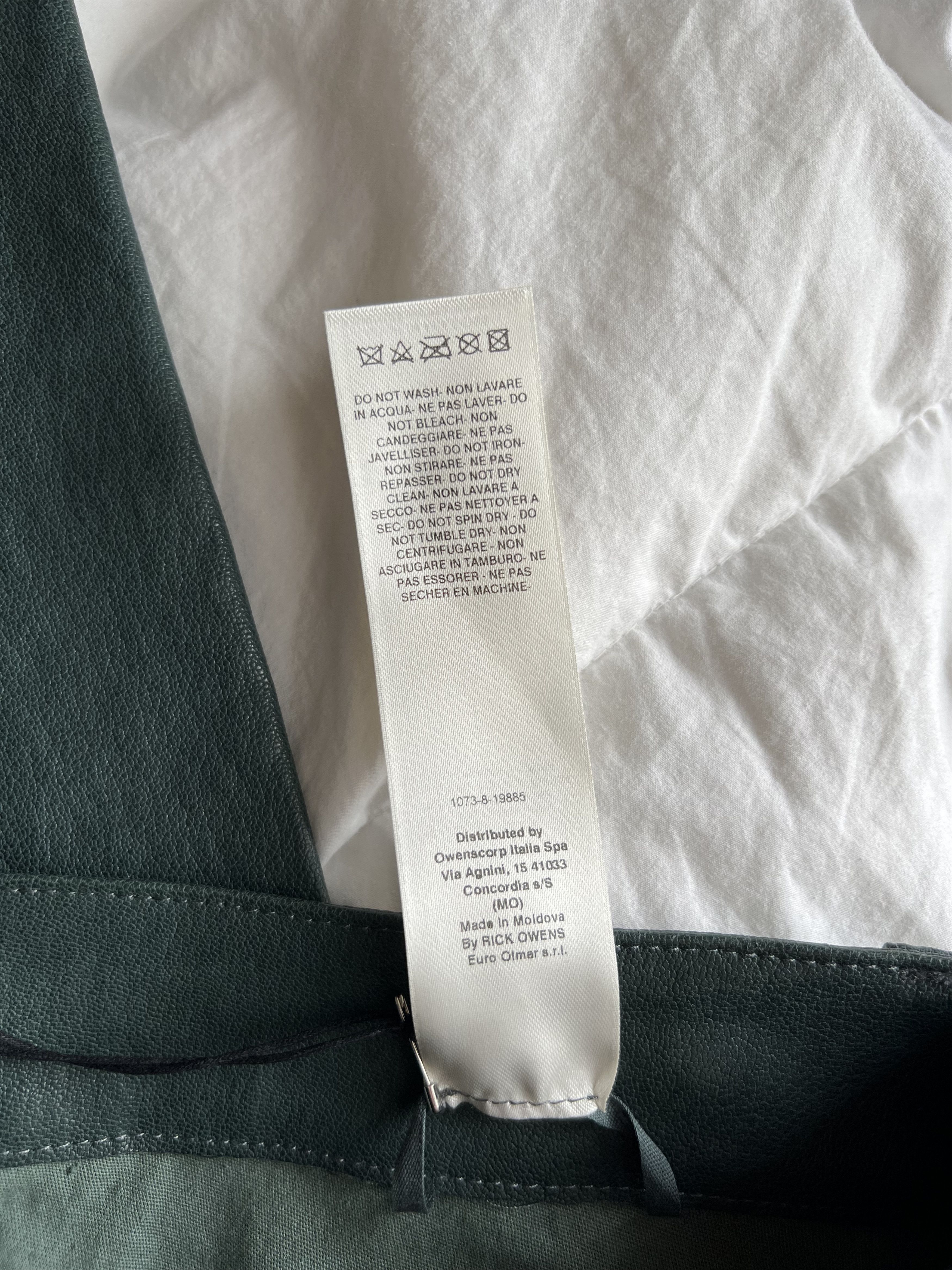 Rick Owens Rick Owens Strobe Leather Tyrone Pants in Teal Size US 30 / EU 46 - 11 Thumbnail