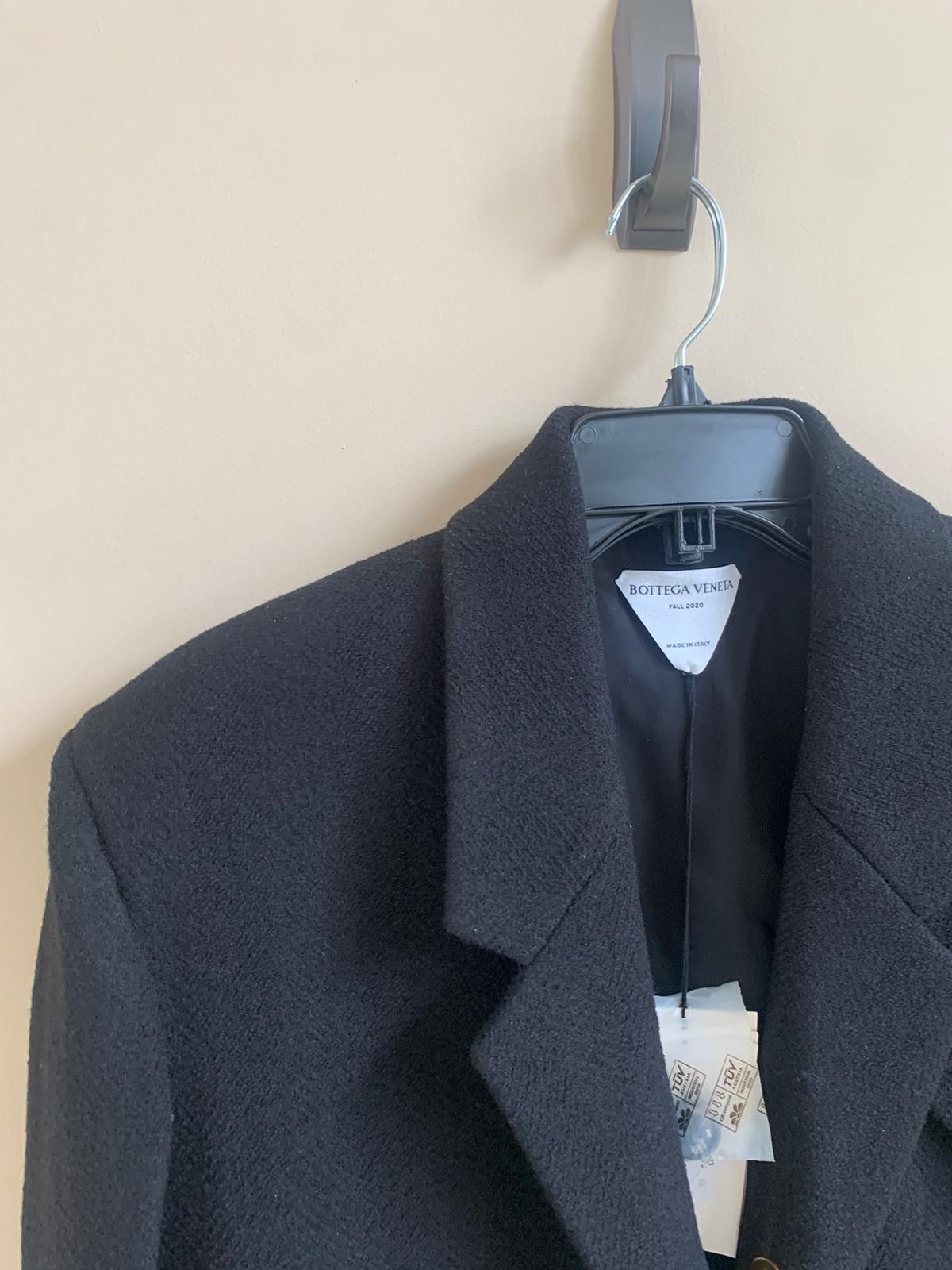 Bottega Veneta Coat in Boiled Herringbone Wool in Black Size US M / EU 48-50 / 2 - 15 Thumbnail