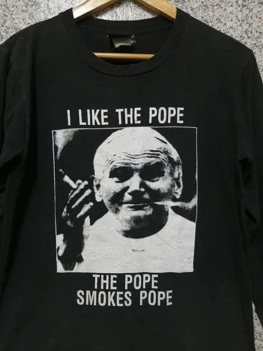 Vintage 90's I like the Pope the Pope smokes dope Size US S / EU 44-46 / 1 - 3 Thumbnail
