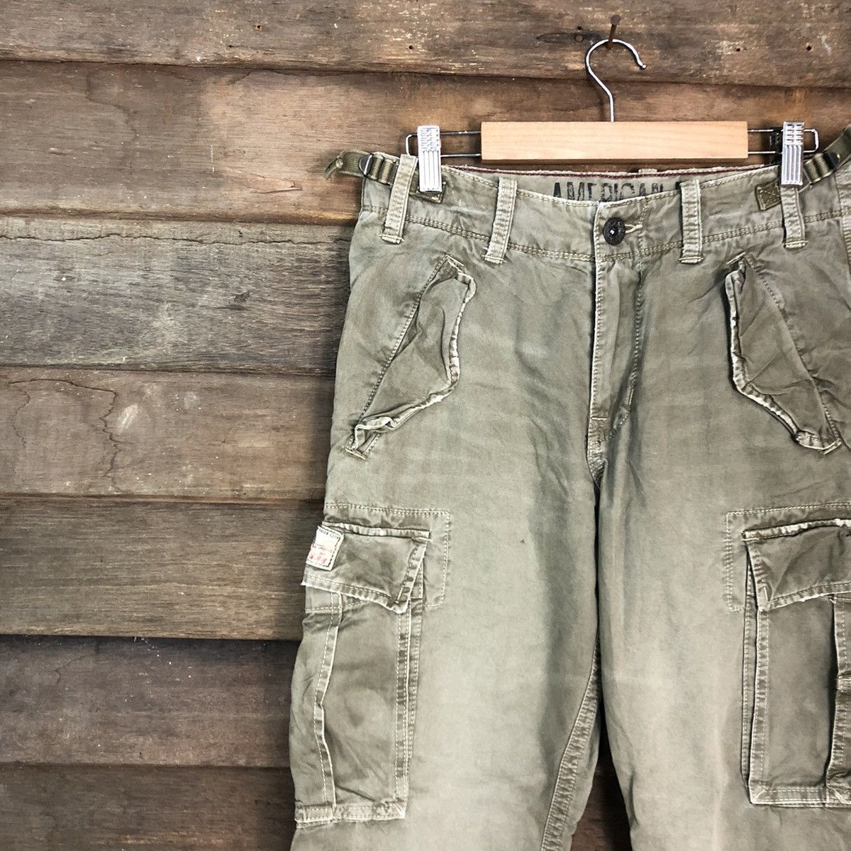 American Eagle Outfitters American Eagle Grey Multipocket Tactical Cargo Pants #A123 Size US 29 - 6 Thumbnail