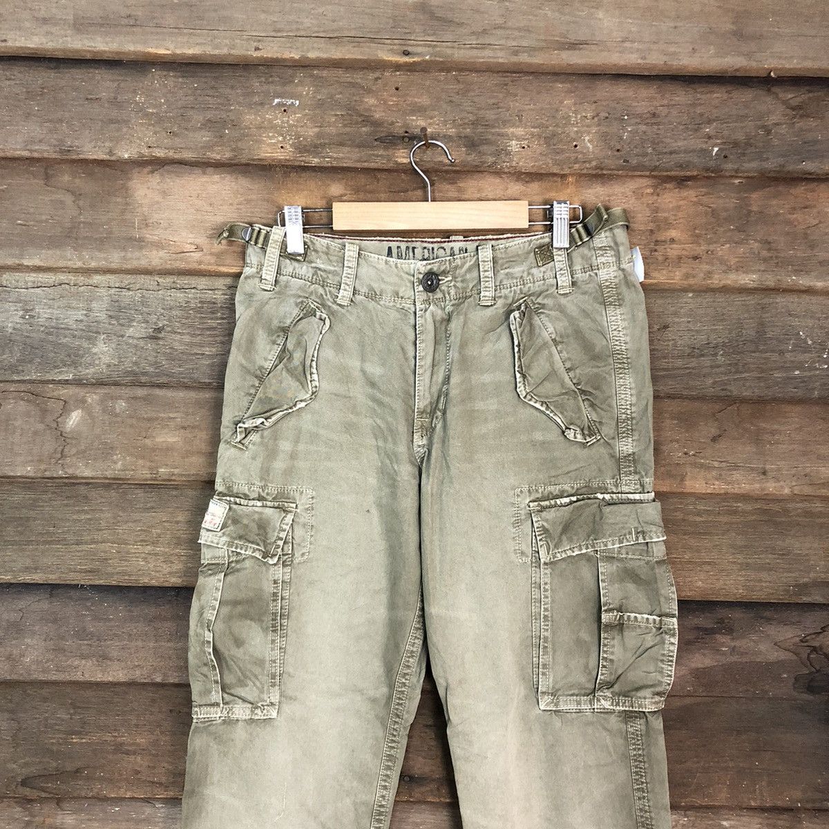 American Eagle Outfitters American Eagle Grey Multipocket Tactical Cargo Pants #A123 Size US 29 - 2 Thumbnail