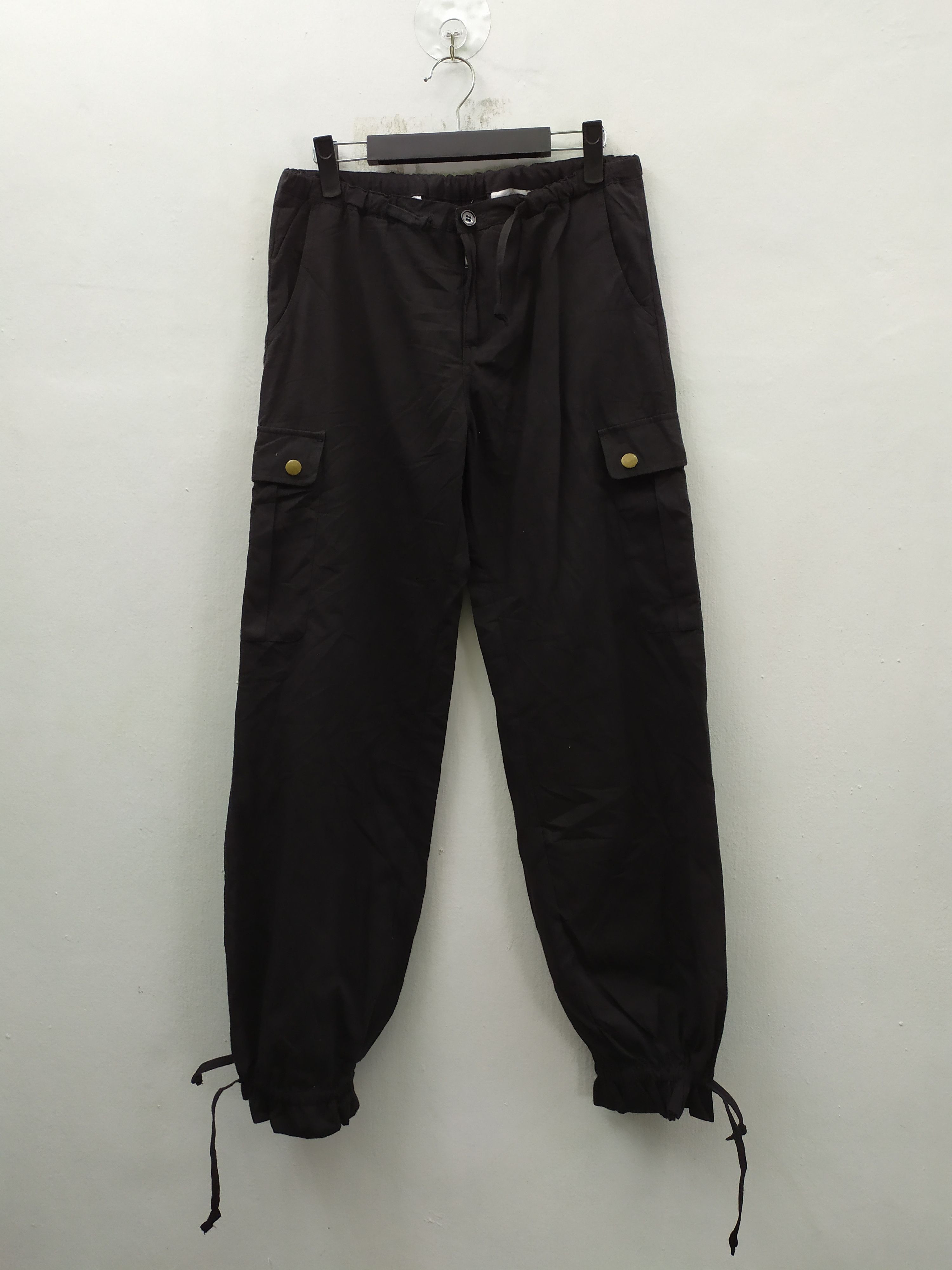 Japanese Brand TRIPLE YUND BLACK CARGO PANTS/TACTICAL PANTS Size US 26 / EU 42 - 1 Thumbnail