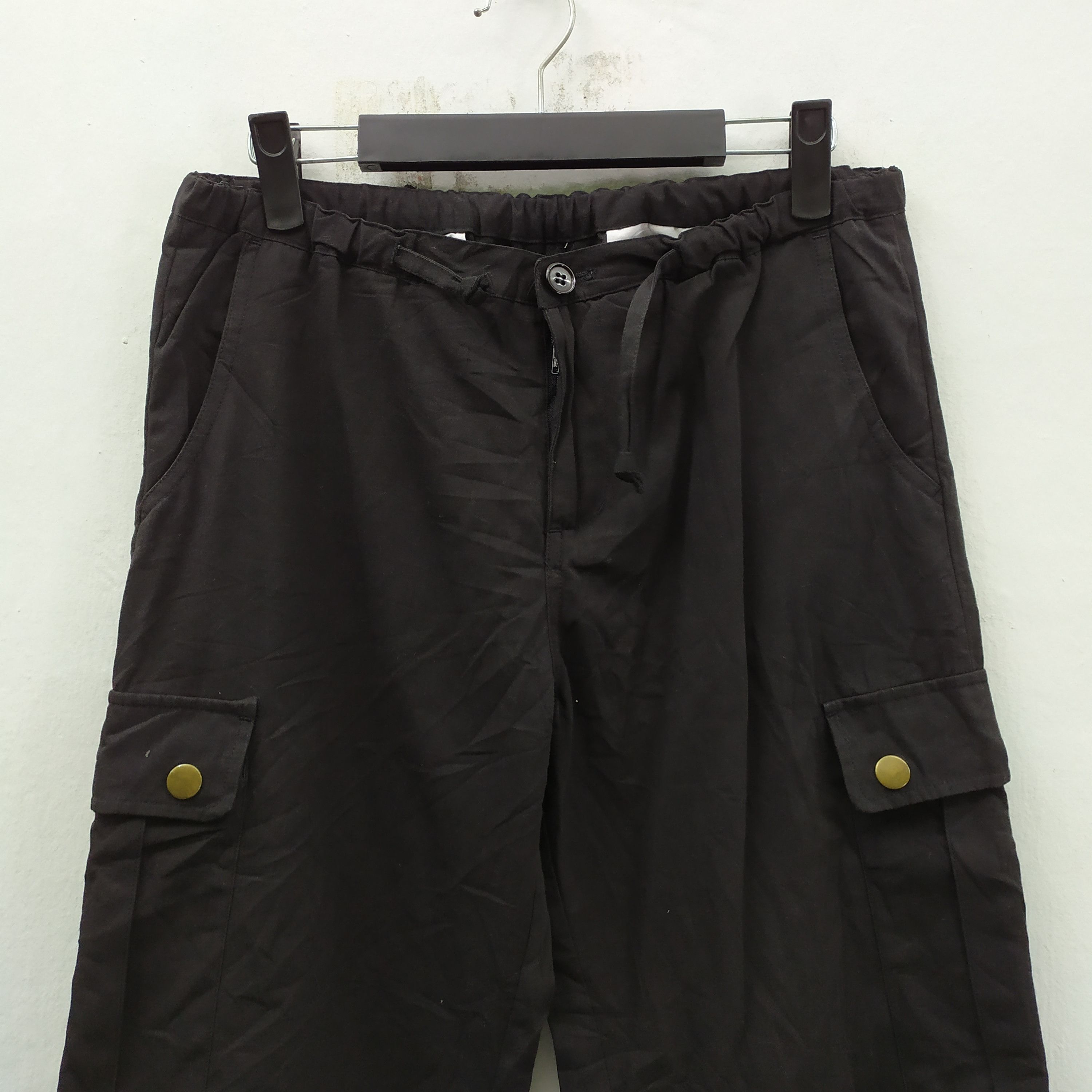 Japanese Brand TRIPLE YUND BLACK CARGO PANTS/TACTICAL PANTS Size US 26 / EU 42 - 2 Thumbnail