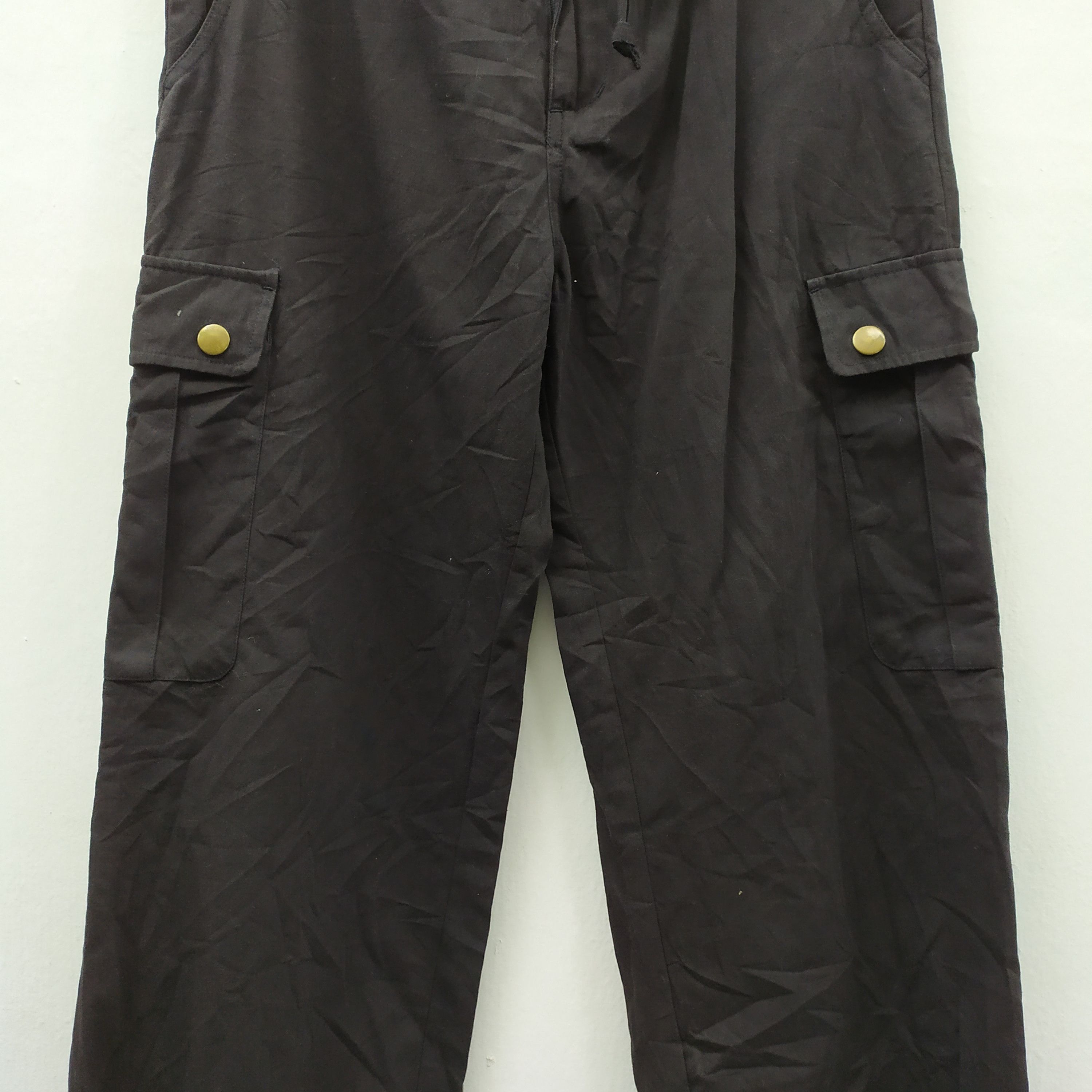 Japanese Brand TRIPLE YUND BLACK CARGO PANTS/TACTICAL PANTS Size US 26 / EU 42 - 3 Thumbnail