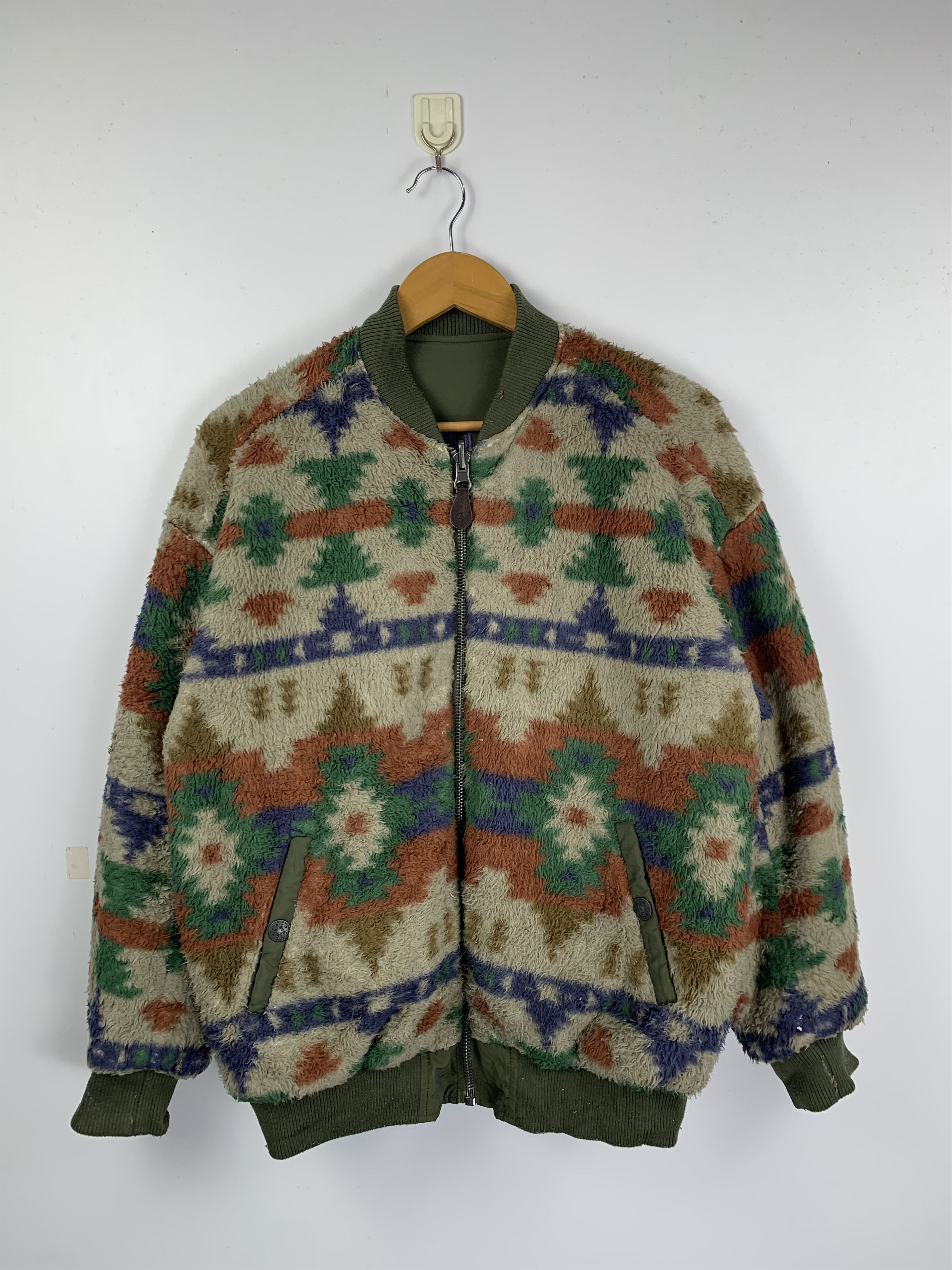 Tribal Aztec Native American Navajo Indians Print Women Casual Bomber Jacket