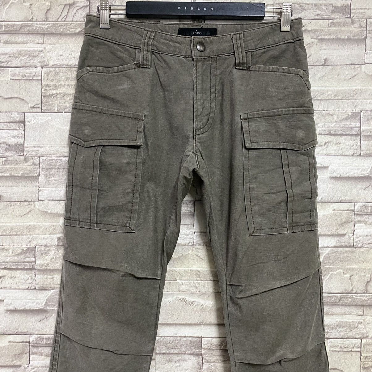 Japanese Brand Japanese Brand ROSSO Cargo Flare Pants Zipper Size 29" - 5 Thumbnail