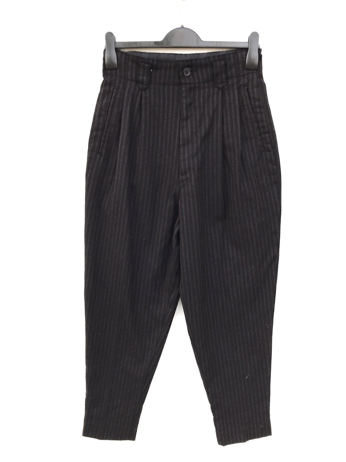 image of Ya Kuraudo Wool Stripes Yohji Yamamoto Style in Black, Men's (Size 26)