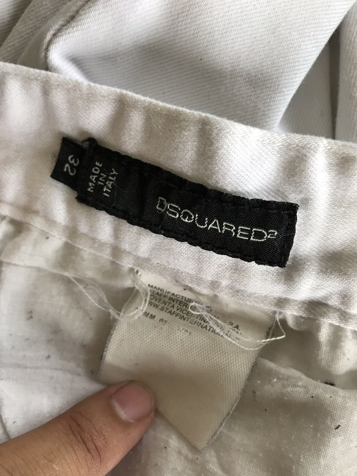 Dsquared2 Vintage Dsquared2 White Cotton Pants Nice Design Size US 30 / EU 46 - 16 Thumbnail
