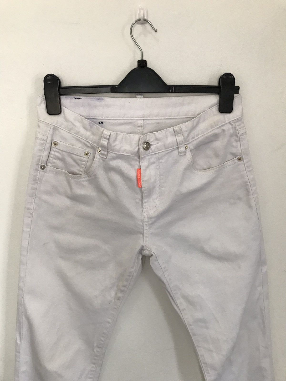 Dsquared2 Vintage Dsquared2 White Cotton Pants Nice Design Size US 30 / EU 46 - 1 Thumbnail