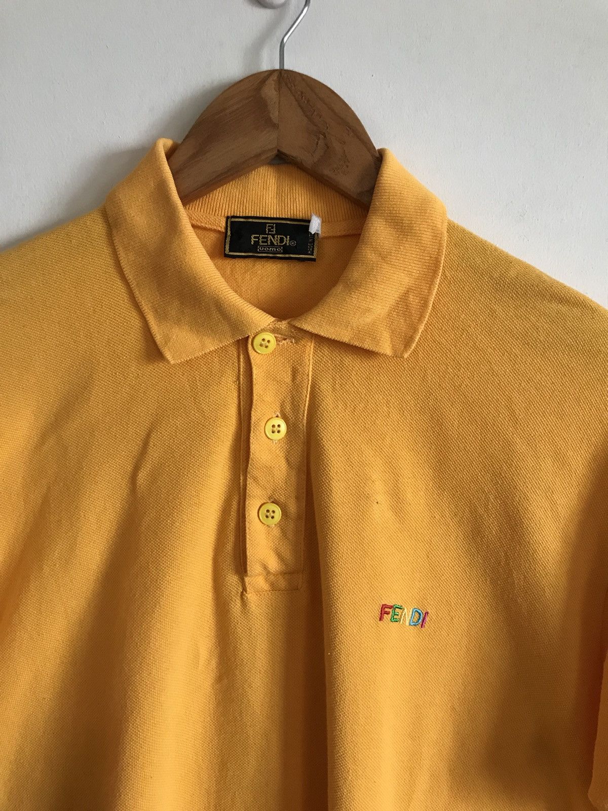 Fendi Vintage Fendi Colourful Logo Polo Shirts Size US M / EU 48-50 / 2 - 2 Thumbnail