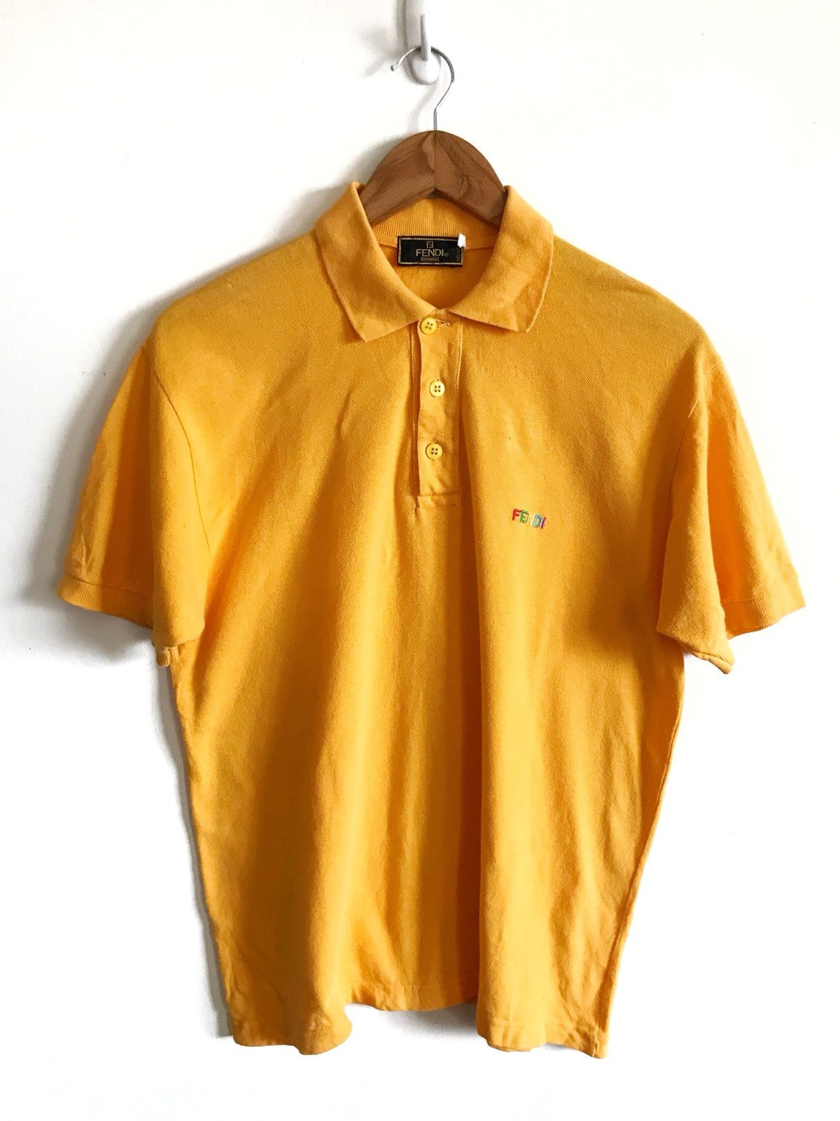 Fendi Vintage Fendi Colourful Logo Polo Shirts Size US M / EU 48-50 / 2 - 1 Thumbnail
