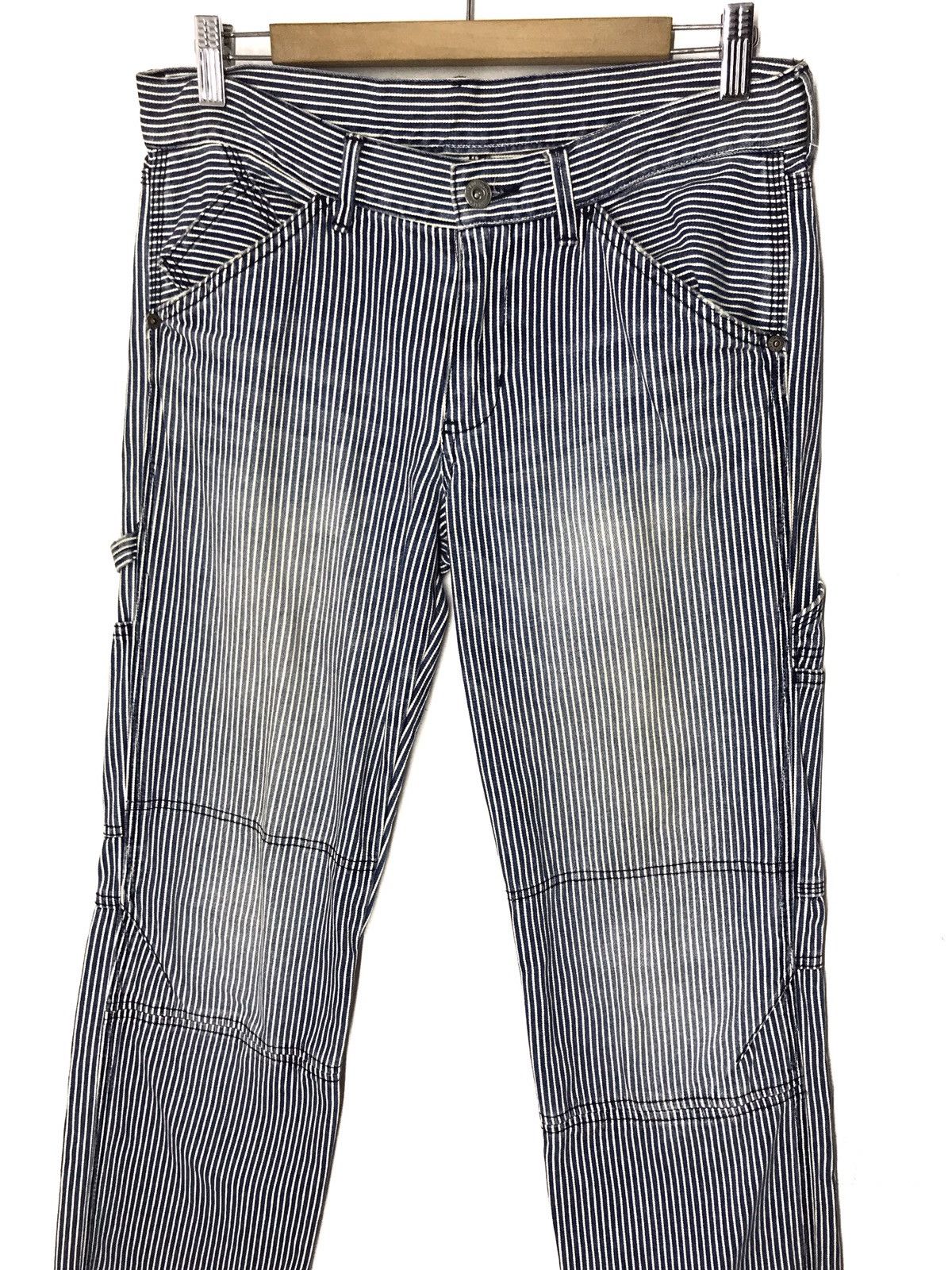 Japanese Brand × Takeo Kikuchi Japanese Brand TK Hickory Striped Carpenter Pants Size US 32 / EU 48 - 1 Thumbnail
