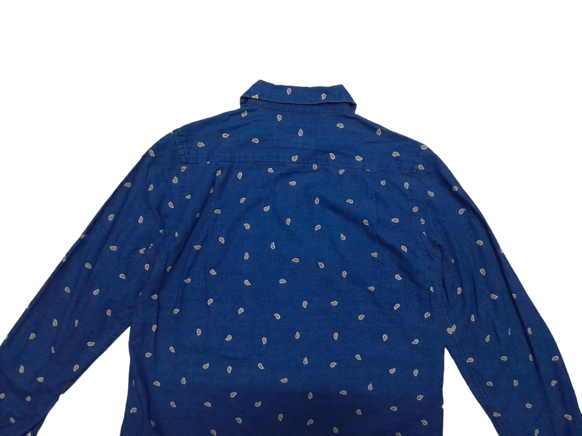 OMNIGOD Omnigod Japan Pasley Denim Shirt Button (E497) Size M / US 6-8 / IT 42-44 - 5 Thumbnail
