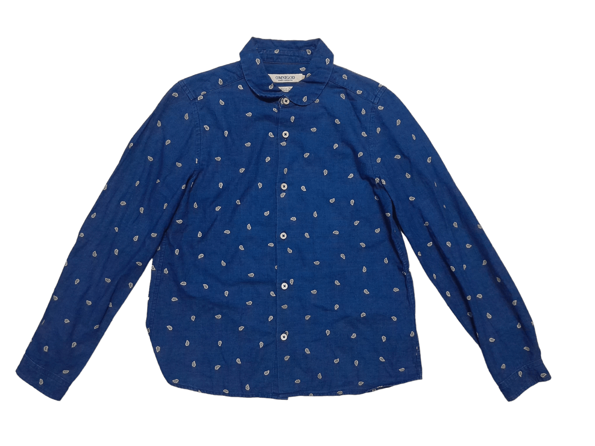 Omnigod Japan Pasley Denim Shirt Button (E497)