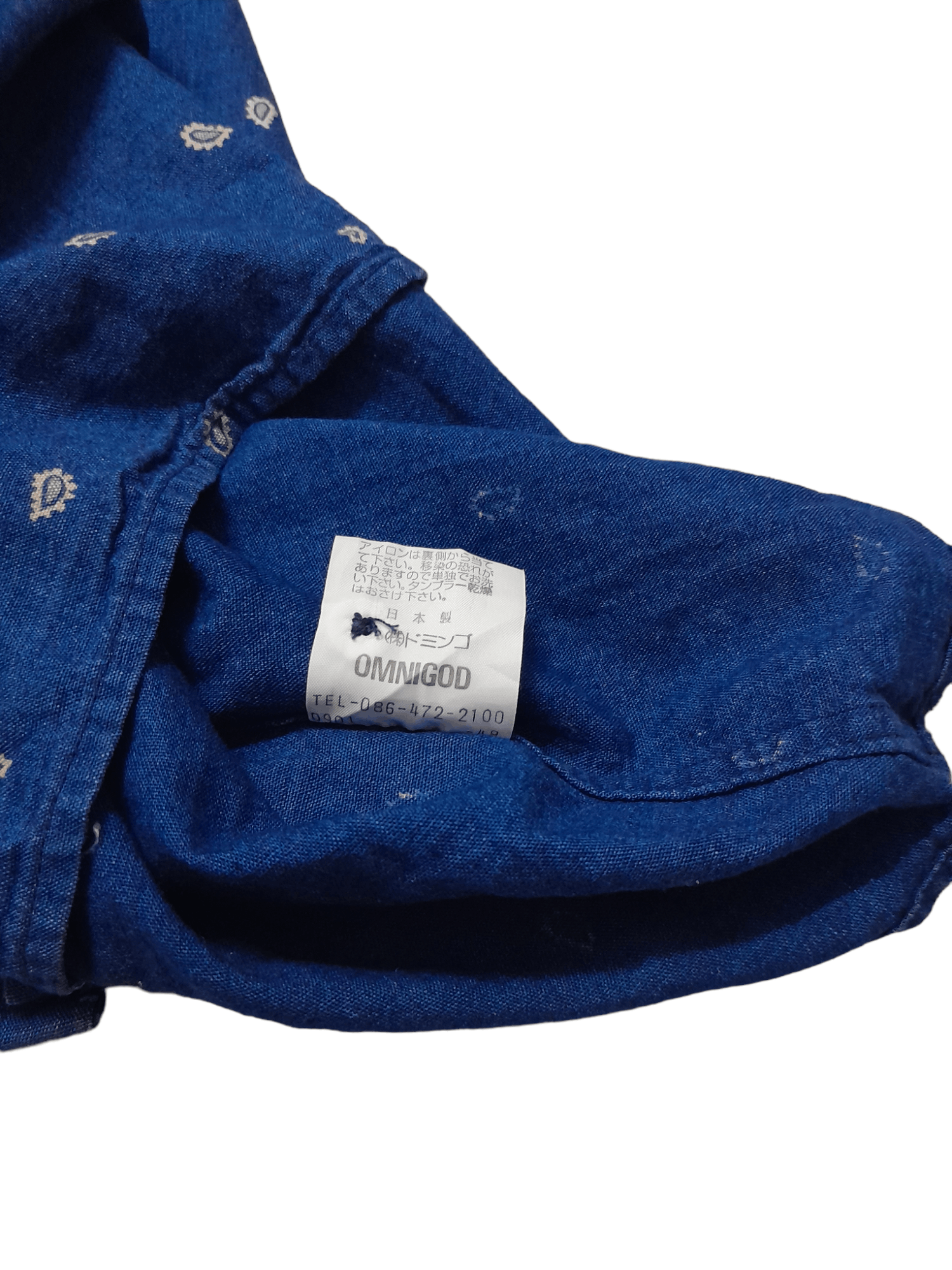 OMNIGOD Omnigod Japan Pasley Denim Shirt Button (E497) Size M / US 6-8 / IT 42-44 - 7 Thumbnail