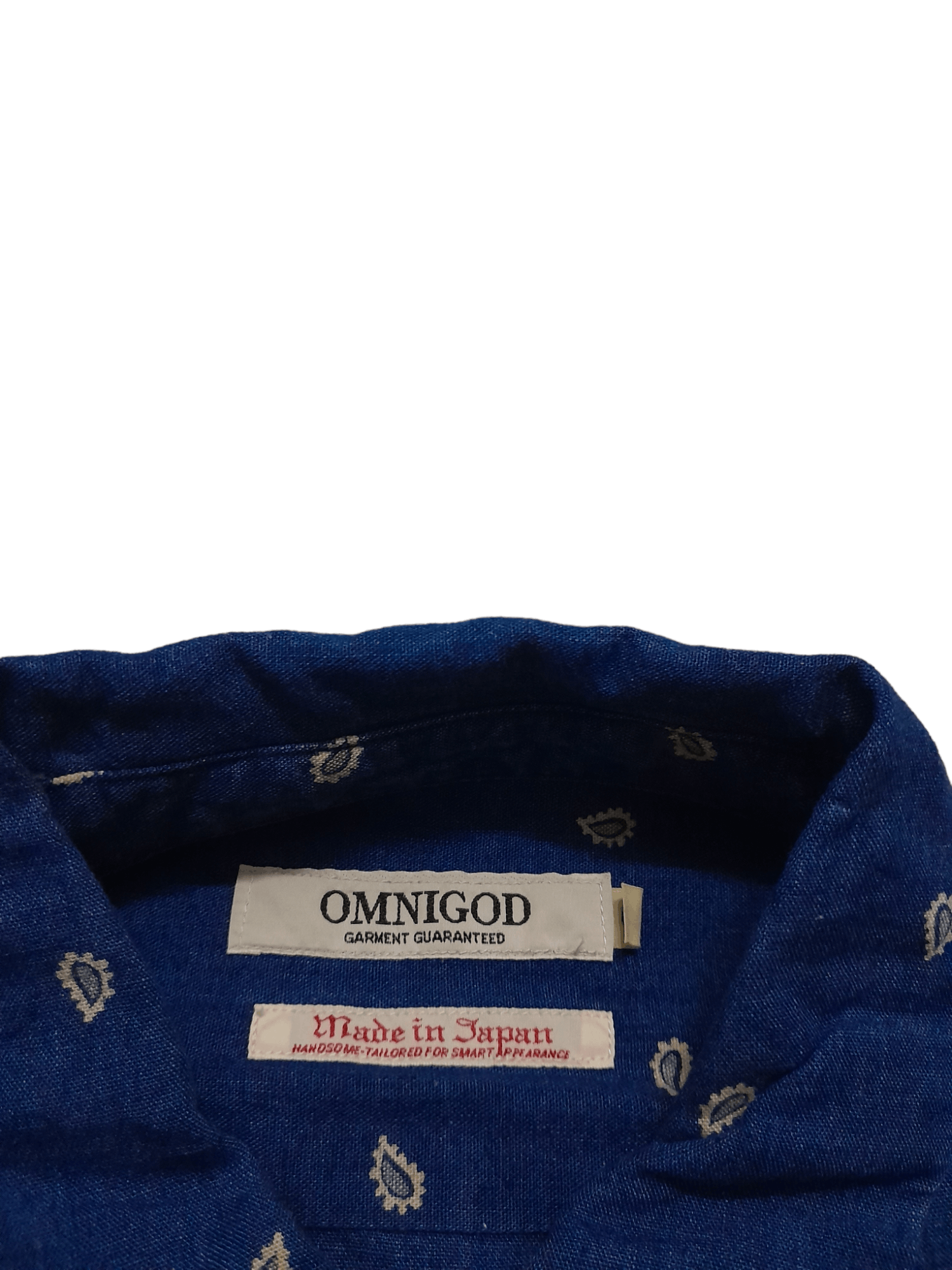 OMNIGOD Omnigod Japan Pasley Denim Shirt Button (E497) Size M / US 6-8 / IT 42-44 - 3 Thumbnail