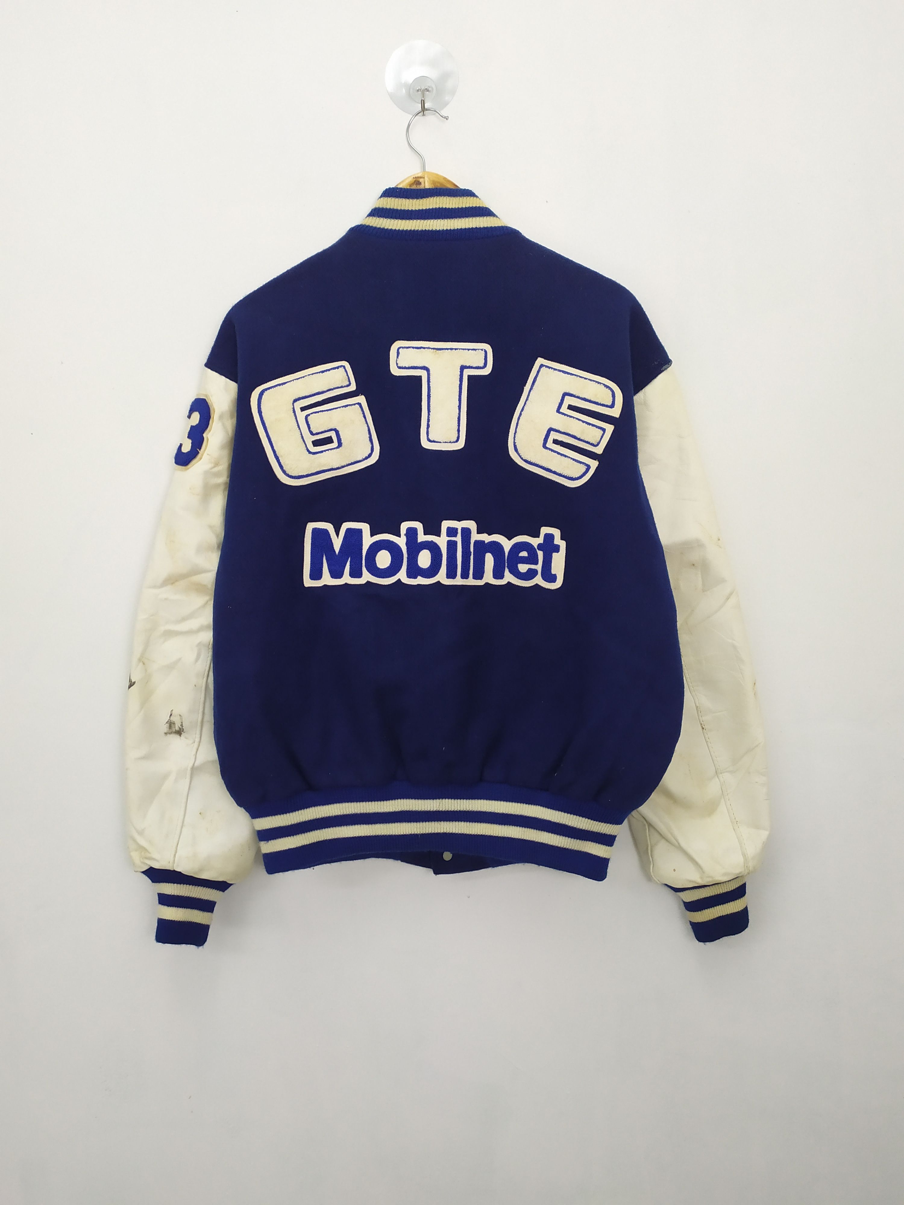 Delong DELONG GTE MOBILENET WOOL VARSITY JACKET LEATHER SLEEVE Size US M / EU 48-50 / 2 - 9 Thumbnail