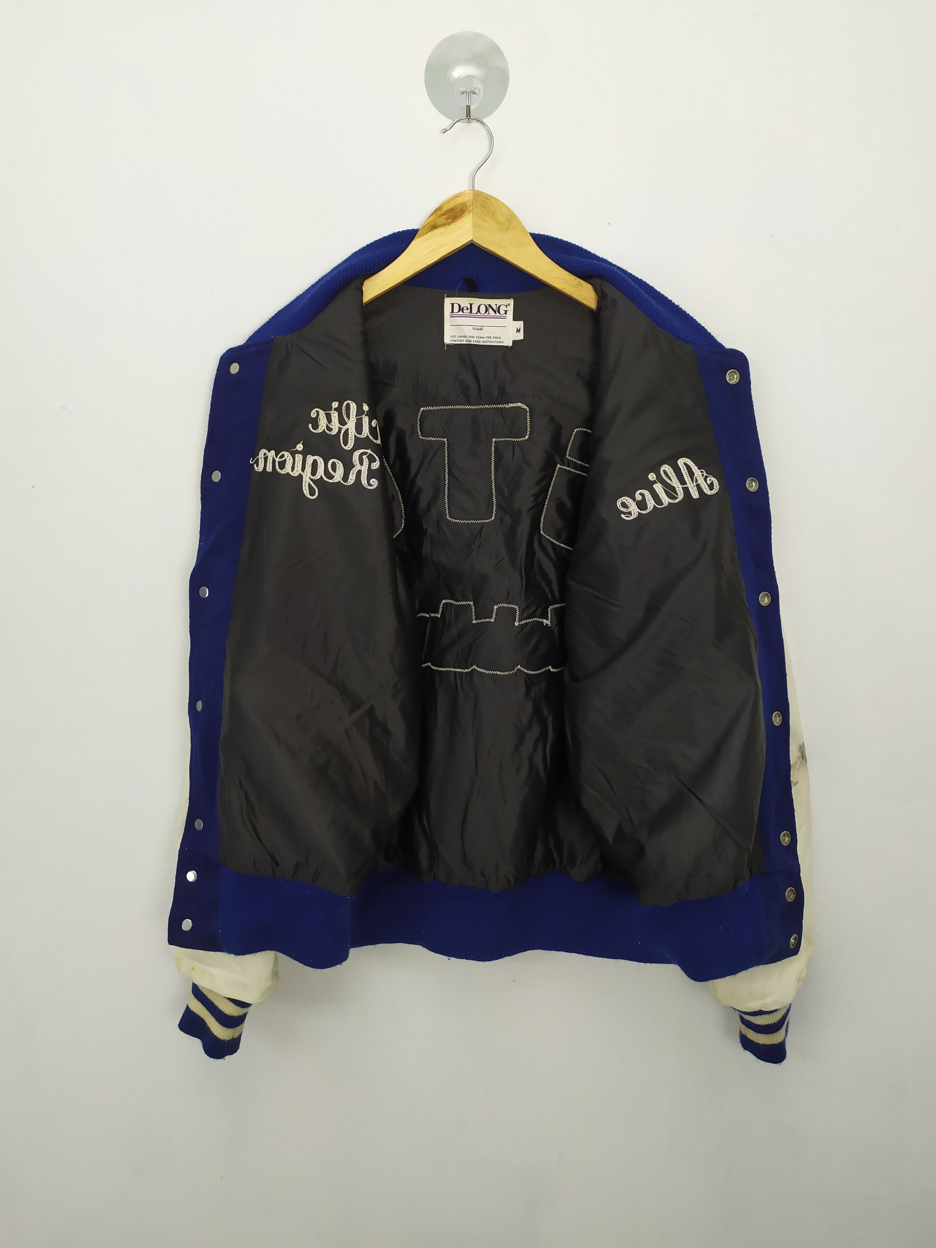 Delong DELONG GTE MOBILENET WOOL VARSITY JACKET LEATHER SLEEVE Size US M / EU 48-50 / 2 - 14 Thumbnail