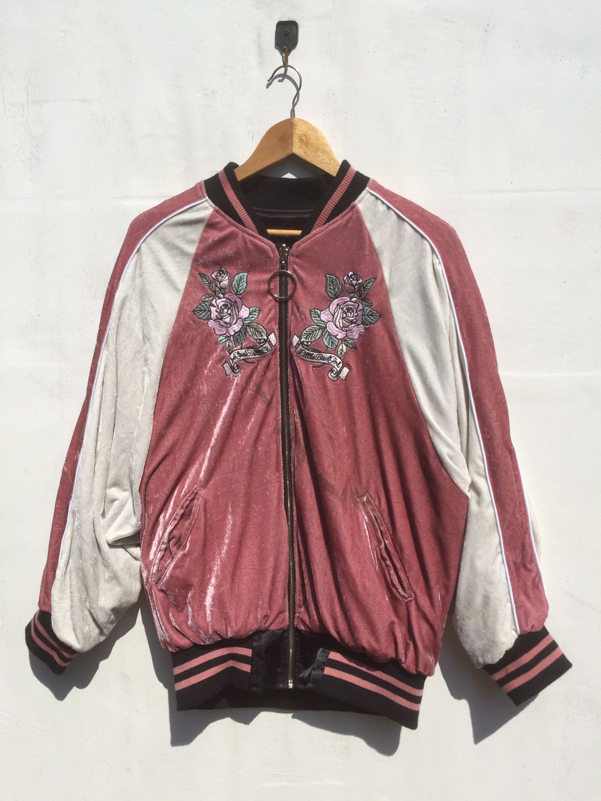 Japanese Brand Rare Souvenir Japanese design rose sukajan jacket /36 Size US M / EU 48-50 / 2 - 1 Thumbnail
