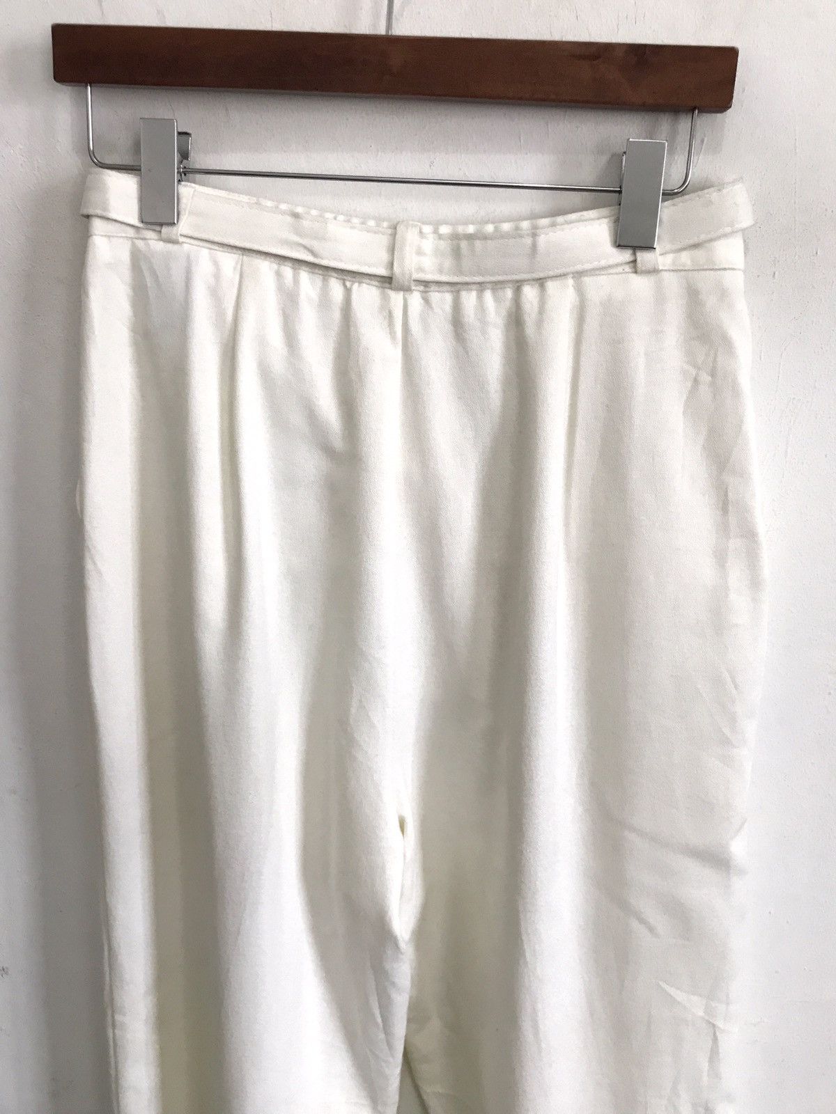 Designer × Vintage Designer BENTLEY High Waist Gabardine White Pants Size US 29 - 7 Thumbnail