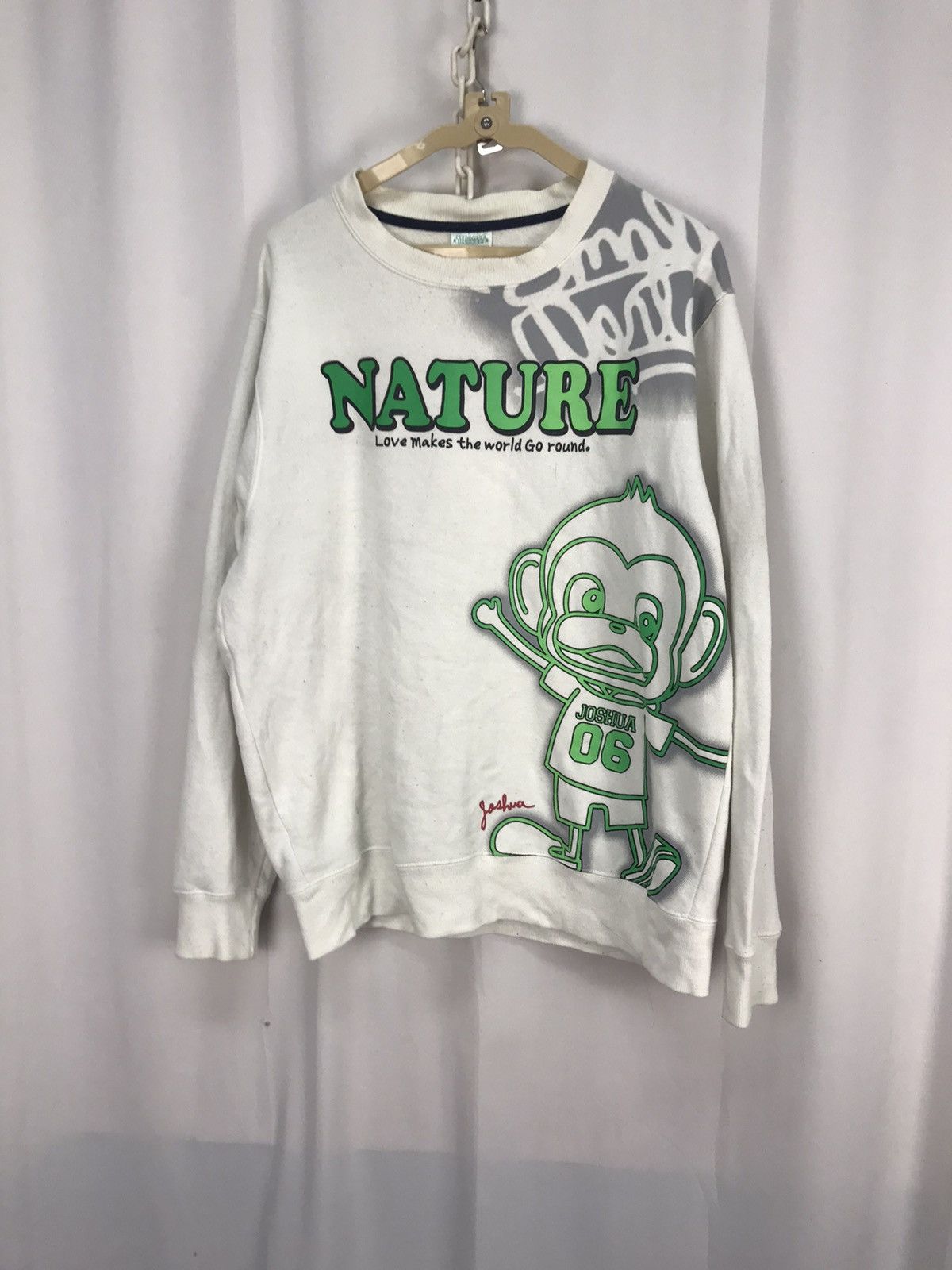 Japanese Brand Strange heaven distressed printed sweatshirt Size US M / EU 48-50 / 2 - 7 Thumbnail