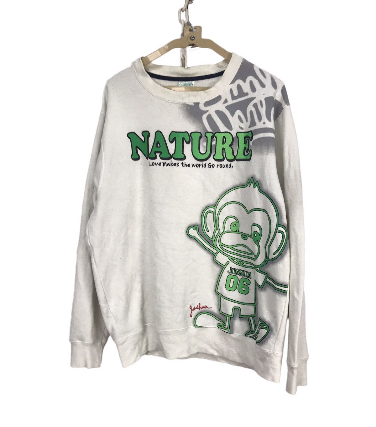 Japanese Brand Strange heaven distressed printed sweatshirt Size US M / EU 48-50 / 2 - 1 Thumbnail