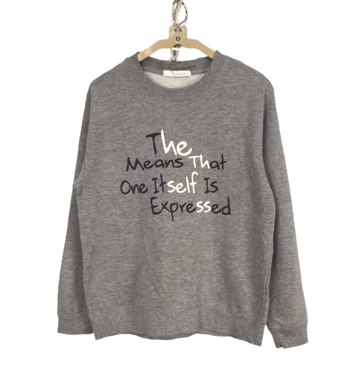 Japanese Brand Printed sweatshirt distressed by capalanca Size US S / EU 44-46 / 1 - 1 Thumbnail