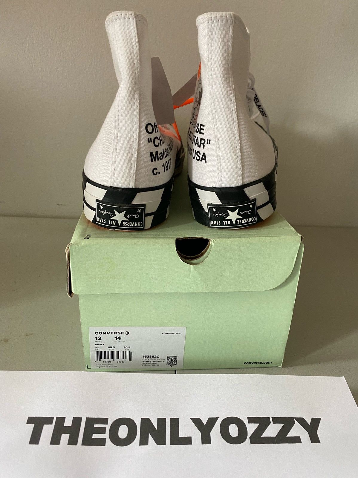 Converse × Off-White OFF-WHITE x Chuck Taylor 70 White 2018 Converse sz 12 Size US 12 / EU 45 - 3 Thumbnail