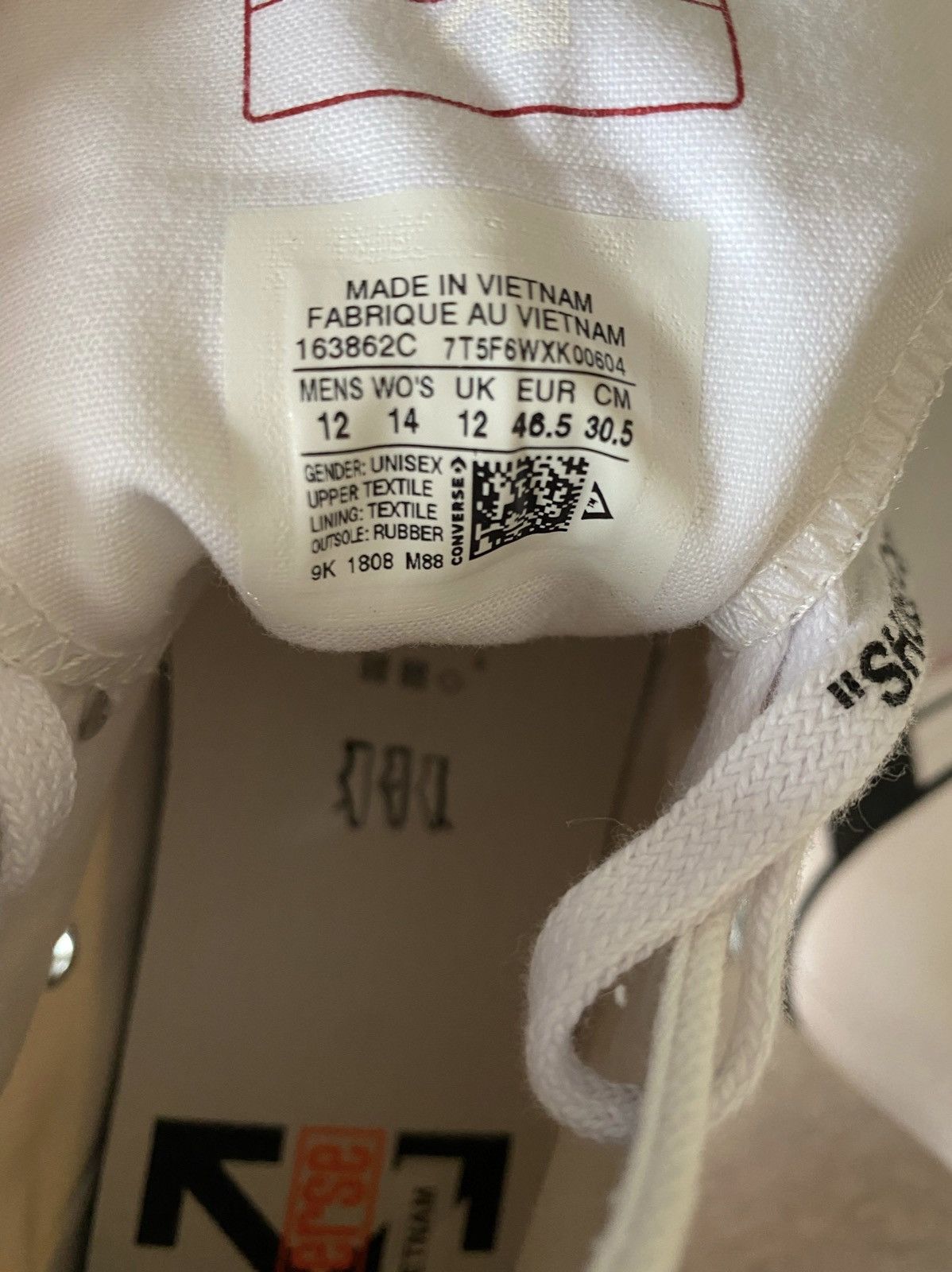 Converse × Off-White OFF-WHITE x Chuck Taylor 70 White 2018 Converse sz 12 Size US 12 / EU 45 - 4 Thumbnail