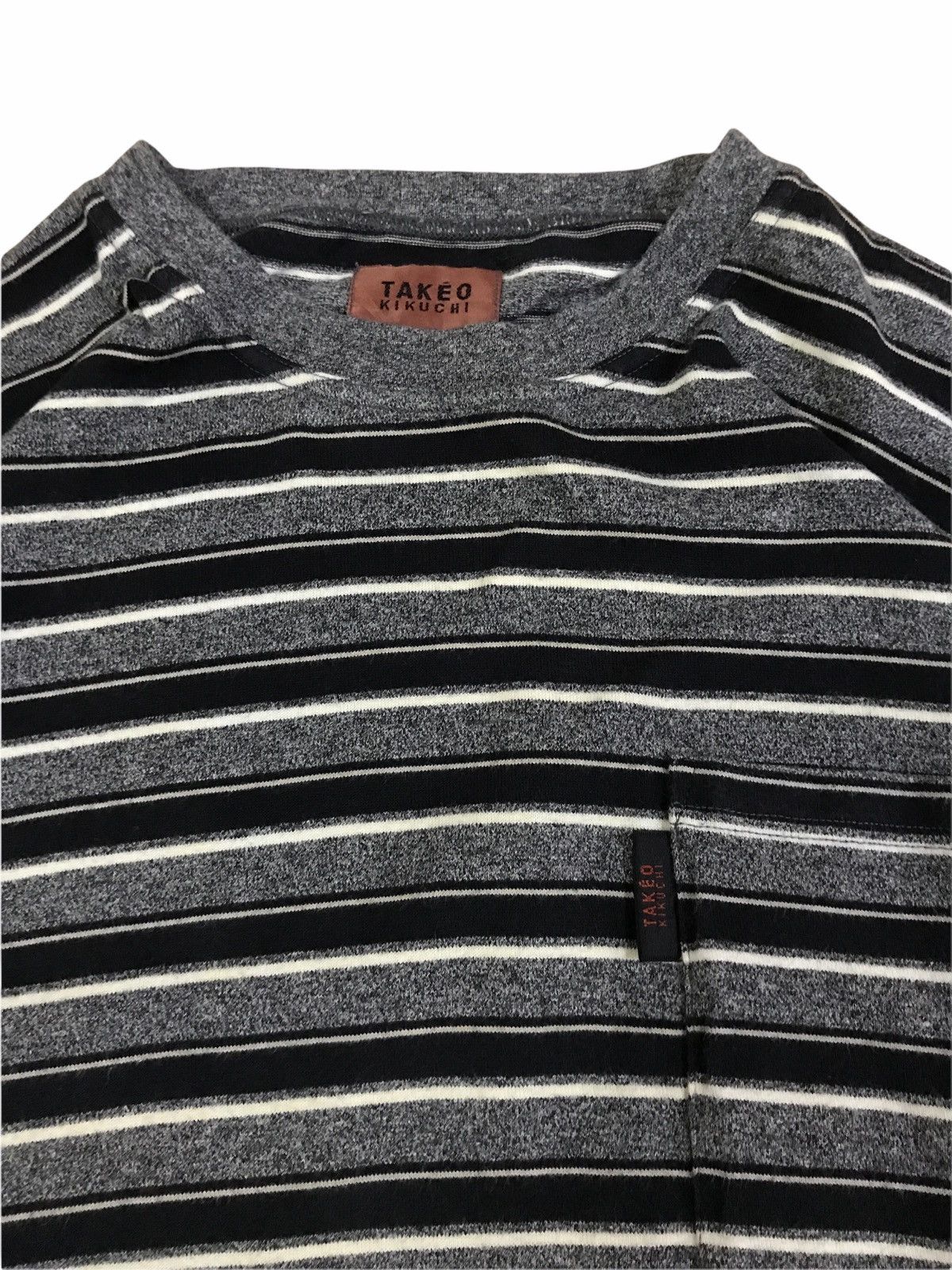 Takeo Kikuchi Takeo Kikuchi Stripes Grunge Pocket Tee Kurt Cobain Style Size US M / EU 48-50 / 2 - 4 Thumbnail