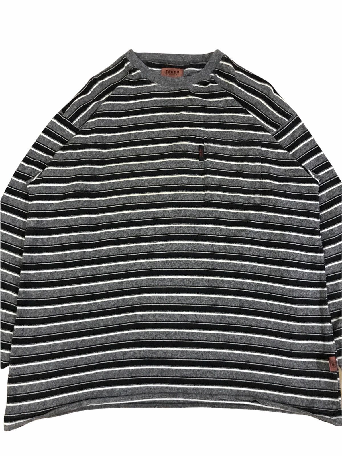 Takeo Kikuchi Takeo Kikuchi Stripes Grunge Pocket Tee Kurt Cobain Style Size US M / EU 48-50 / 2 - 3 Thumbnail