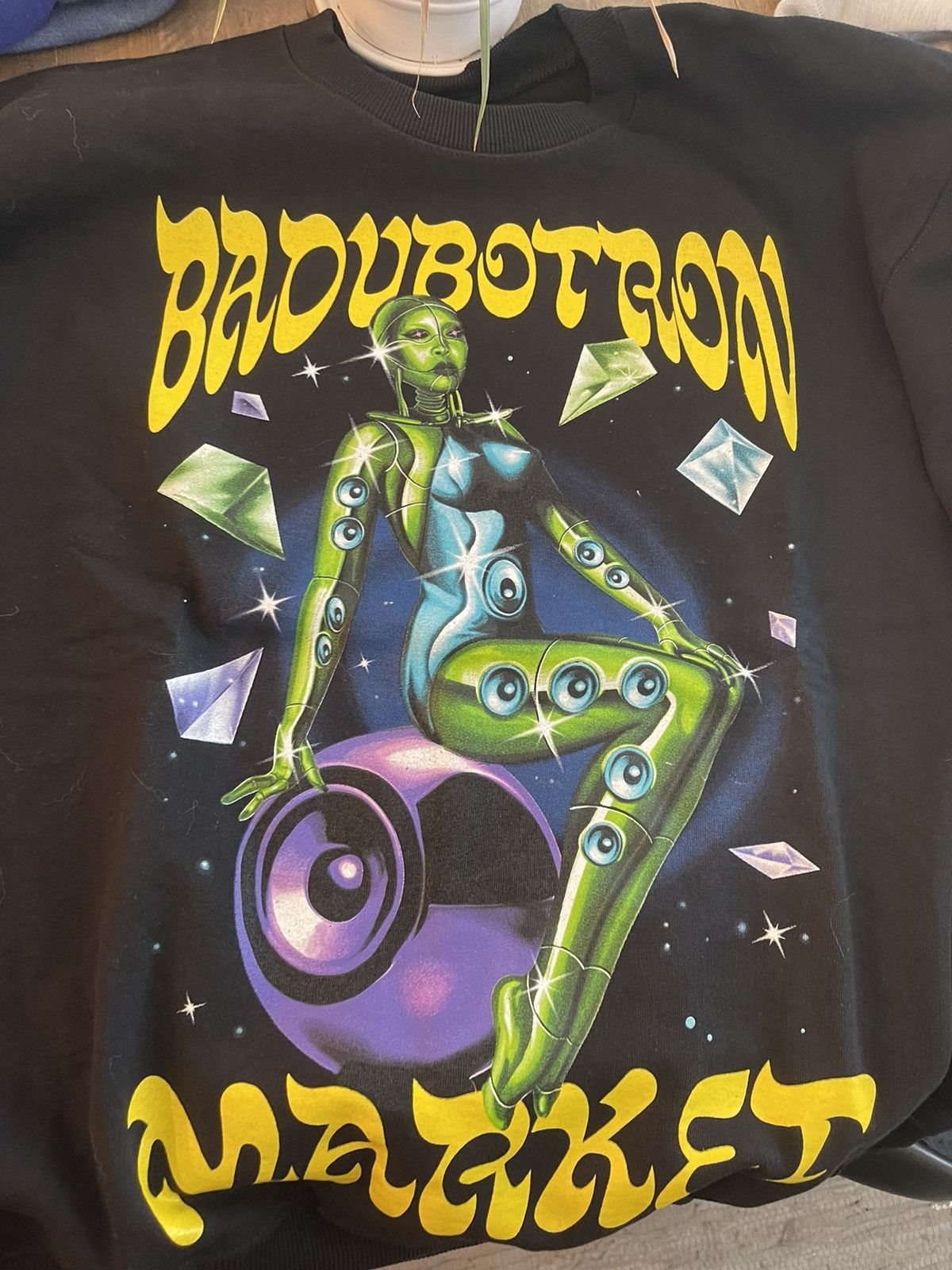 Market CHINATOWN MARKET BADU BADUBOTRON CREWNECK Size US XL / EU 56 / 4 - 1 Thumbnail