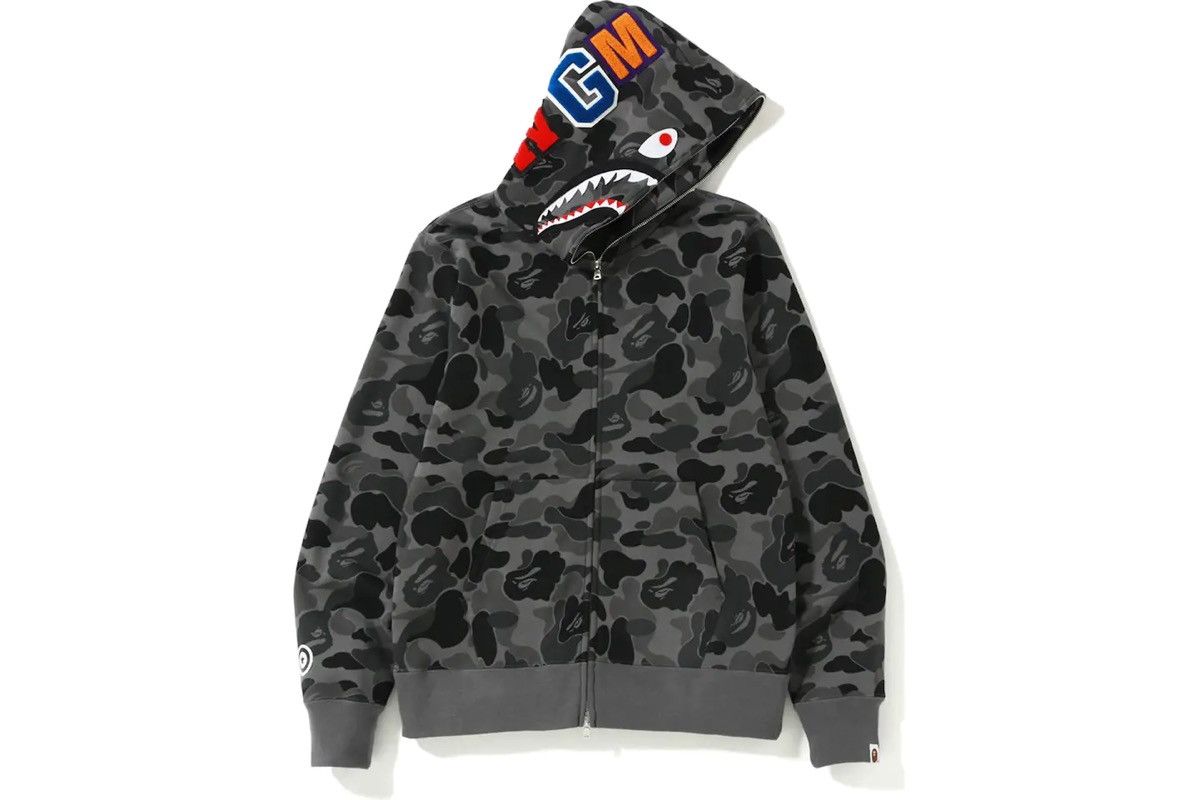 Bape (3XL)⚡️ BAPE ABC Camo Shark Full Zip Hoodie Black Size US XXL / EU 58 / 5 - 2 Thumbnail