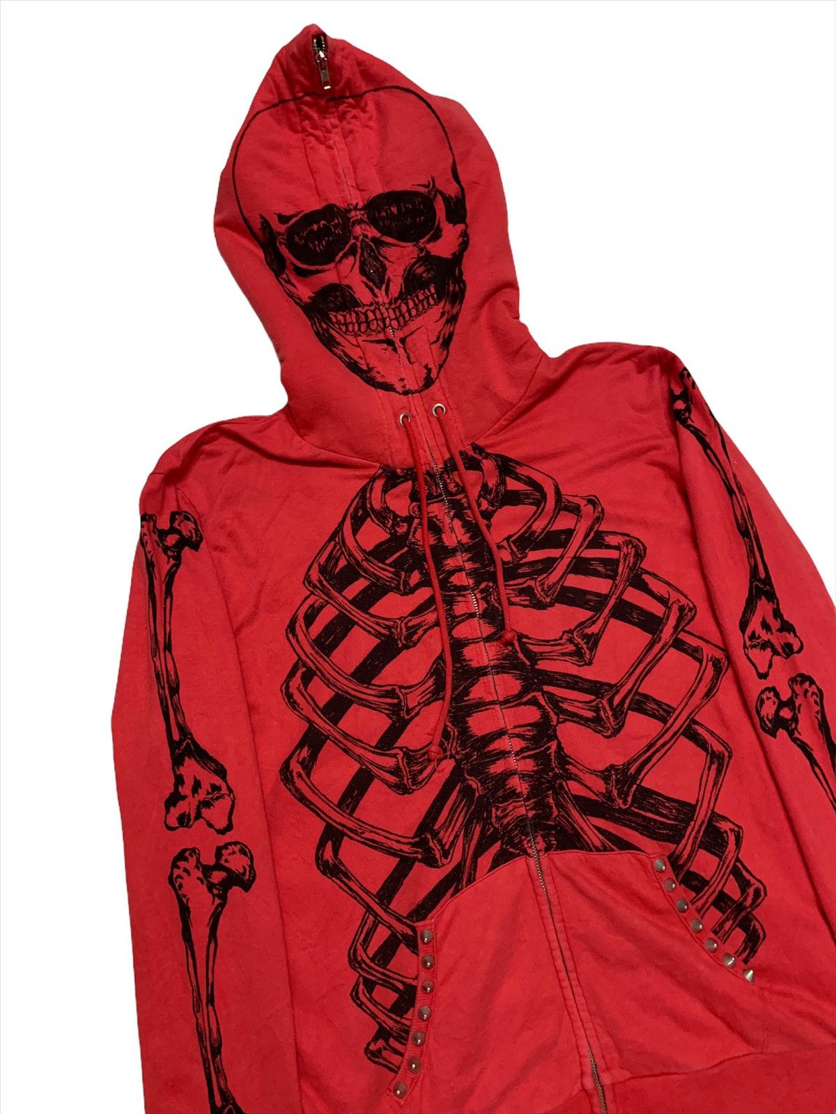Vintage Glad News Bones LRG Style Full Zipper Hoodie