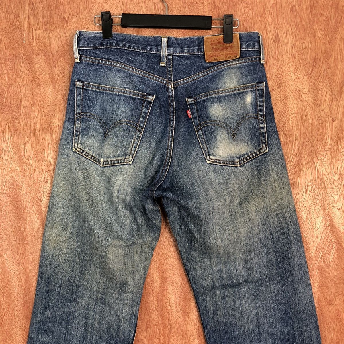 Levi's DL 503 Levis Strauss Blue distressed Denim Jeans Pants #1639 Size US 30 / EU 46 - 10 Thumbnail