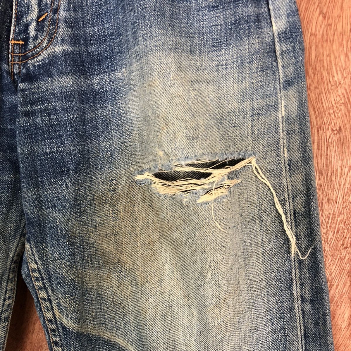 Levi's DL 503 Levis Strauss Blue distressed Denim Jeans Pants #1639 Size US 30 / EU 46 - 5 Thumbnail
