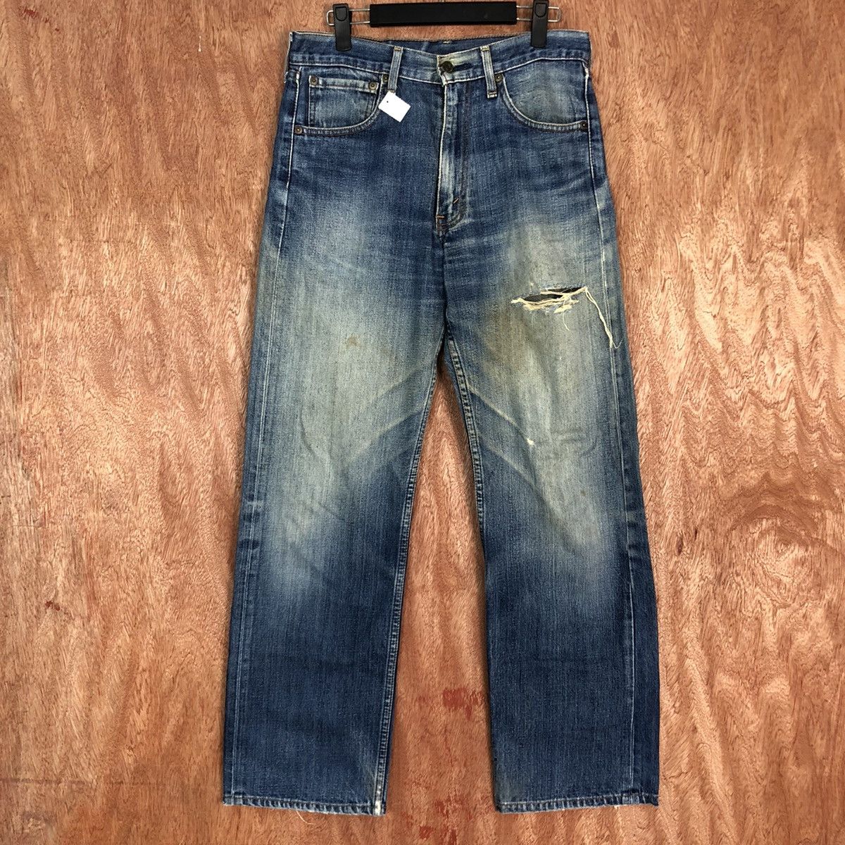 Levi's DL 503 Levis Strauss Blue distressed Denim Jeans Pants #1639 Size US 30 / EU 46 - 1 Thumbnail