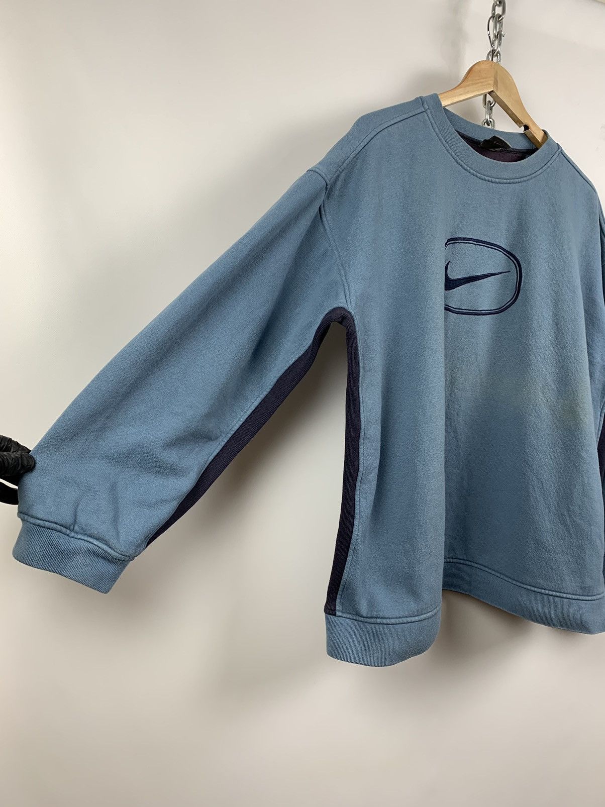 Nike Vintage Nike Center Swoosh Blue Sweatshirt Travis Style Size US XL / EU 56 / 4 - 3 Thumbnail