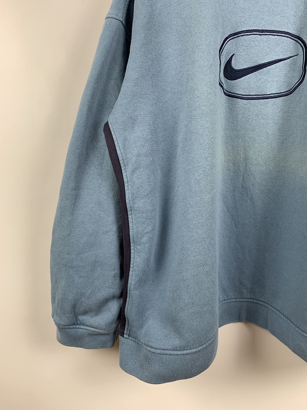 Nike Vintage Nike Center Swoosh Blue Sweatshirt Travis Style Size US XL / EU 56 / 4 - 7 Thumbnail