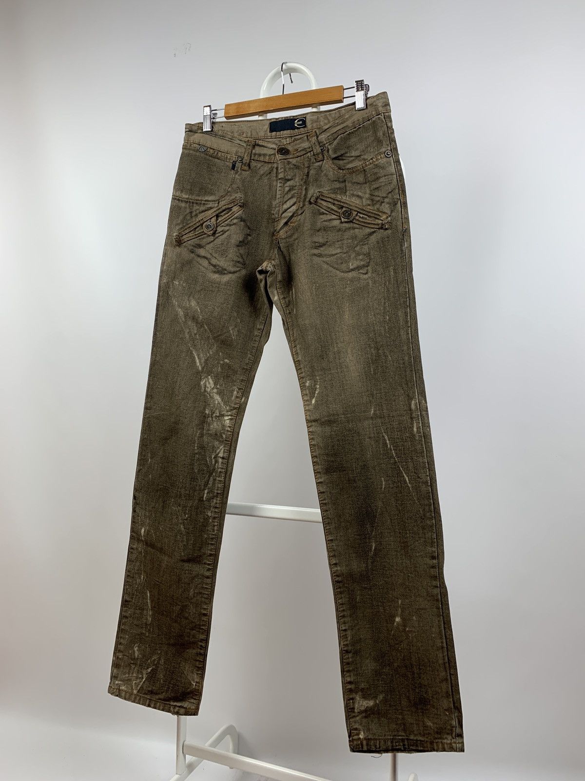 Just Cavalli Vintage Just Cavalli Dirty Brown Print Cargo Pants Size US 31 - 22 Thumbnail