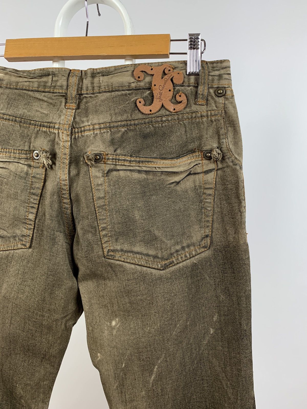Just Cavalli Vintage Just Cavalli Dirty Brown Print Cargo Pants Size US 31 - 14 Thumbnail