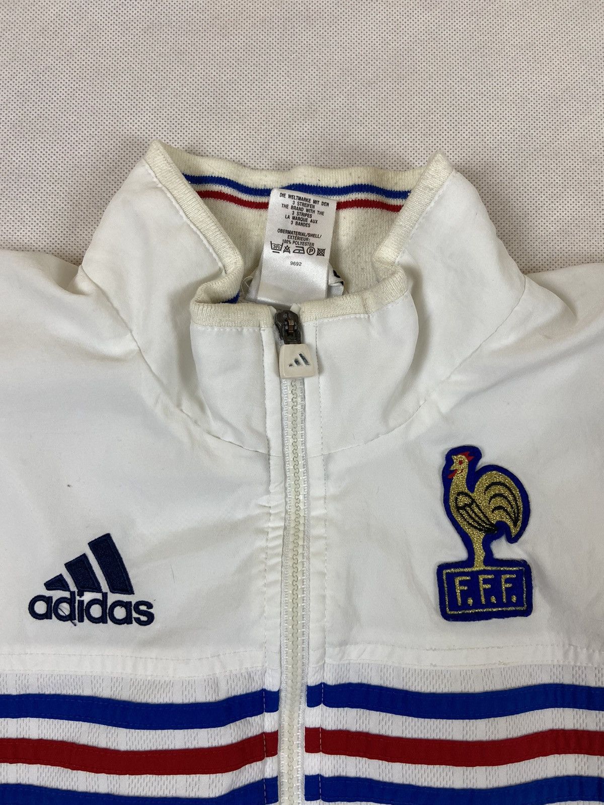 Adidas 1998 FFF FRANCE WORLD CUP HOME TRACK TOP JACKET #10 ZIDANE Size US L / EU 52-54 / 3 - 3 Thumbnail