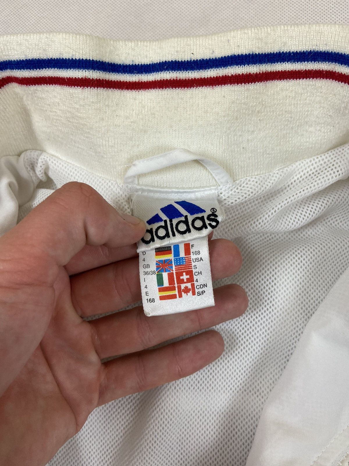 Adidas 1998 FFF FRANCE WORLD CUP HOME TRACK TOP JACKET #10 ZIDANE Size US L / EU 52-54 / 3 - 4 Thumbnail