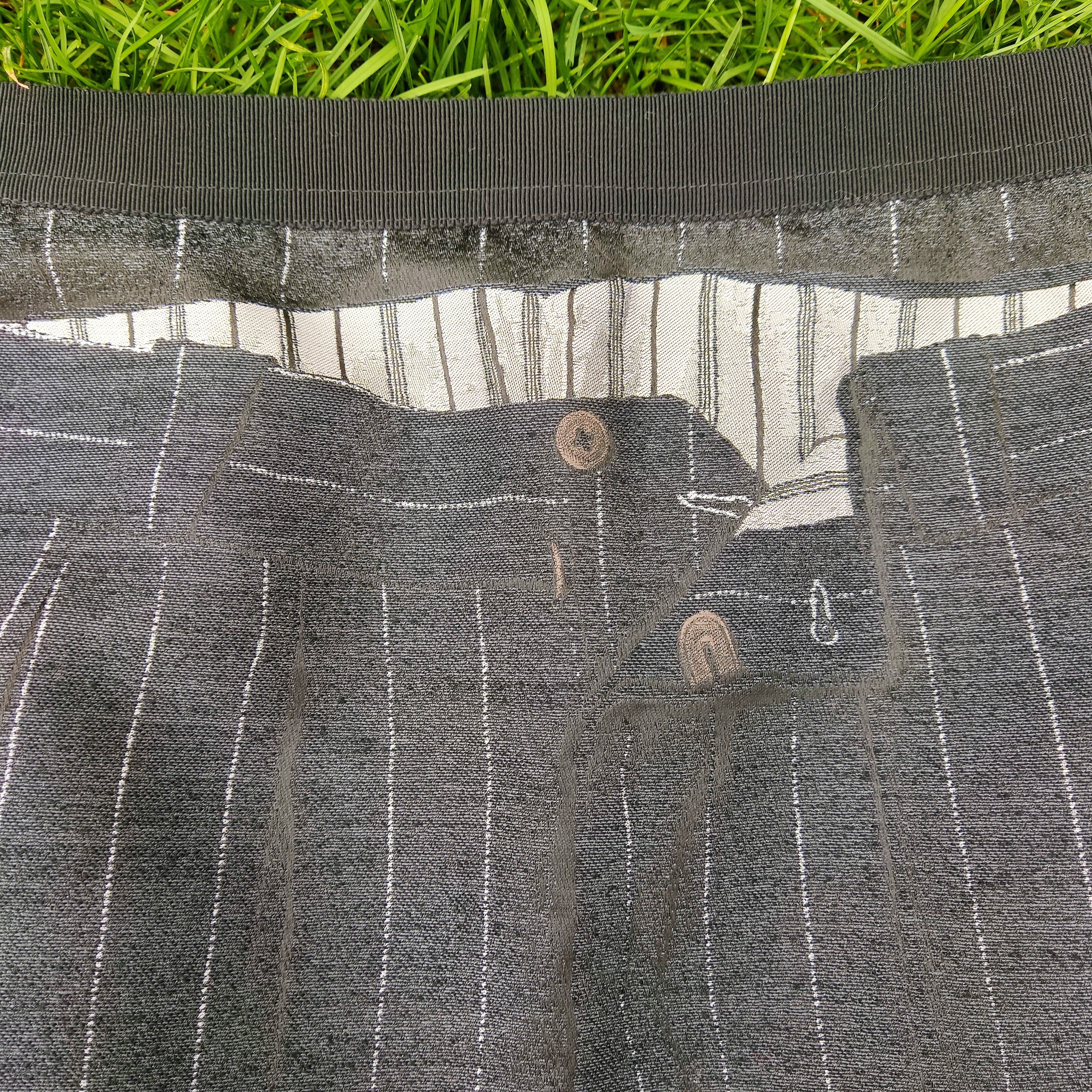 image of Jean Paul Gaultier Optic Opctical Illusion Vintage Skirt in Gray Black, Women's (Size 26)